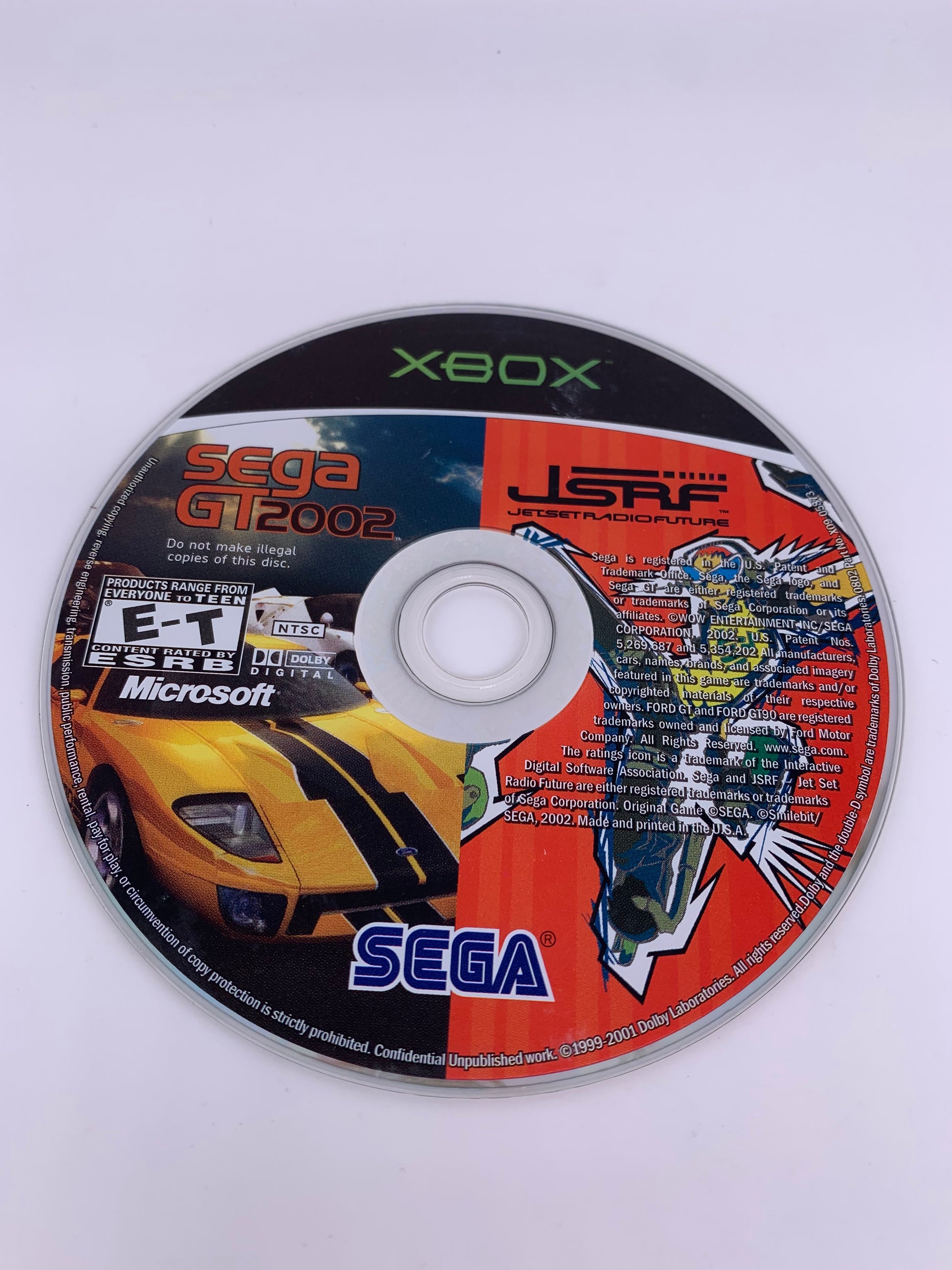 PiXEL-RETRO.COM : MICROSOFT XBOX GAME NTSC SEGA GT 2002 AND JSRF JET SET RADIO FUTURE
