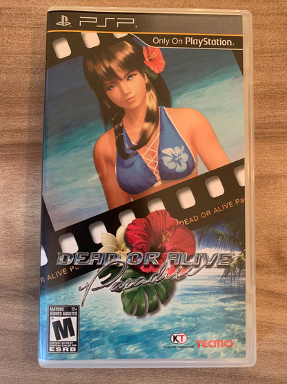 PiXEL-RETRO.COM : SONY PLAYSTATION PORTABLE (PSP) DEAD OR ALIVE PARADISE COMPLET CIB BOX MANUAL GAME NTSC