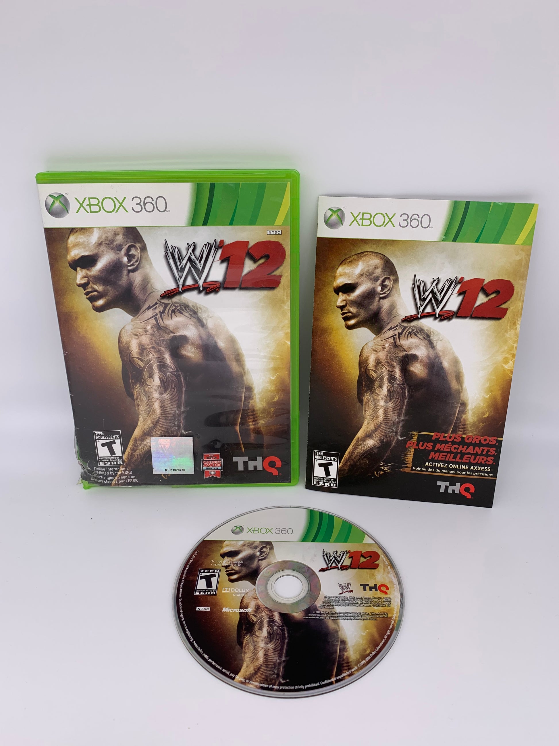 PiXEL-RETRO.COM : MICROSOFT XBOX 360 COMPLETE CIB BOX MANUAL GAME NTSC WWE 12