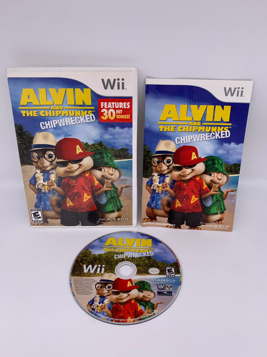 PiXEL-RETRO.COM : NINTENDO WII COMPLET CIB BOX MANUAL GAME NTSC ALVIN AND THE CHIPMUNKS CHIPWRECKED