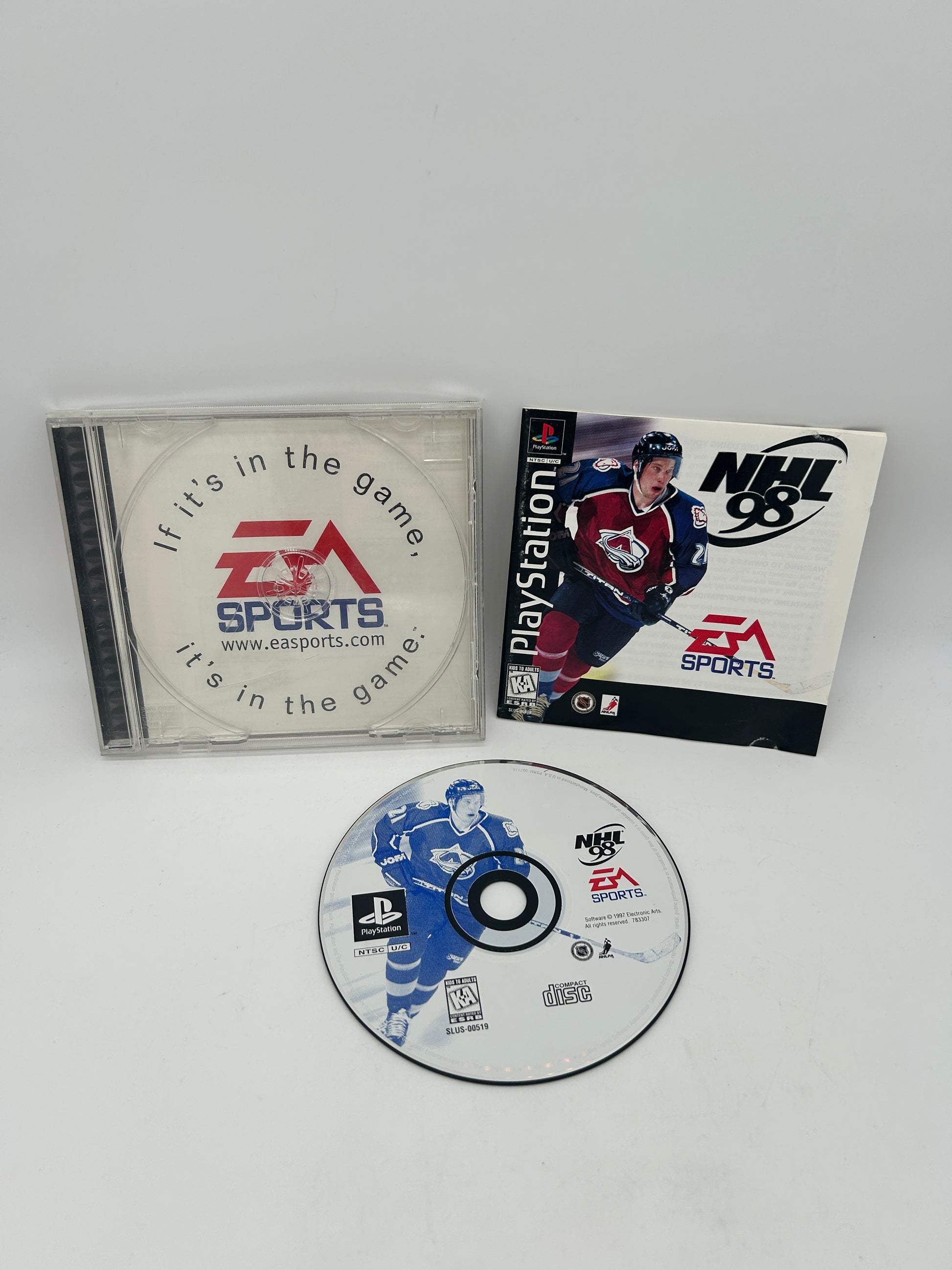 PiXEL-RETRO.COM : SONY PLAYSTATION (PS1) COMPLETE CIB BOX MANUAL GAME NTSC NHL 98