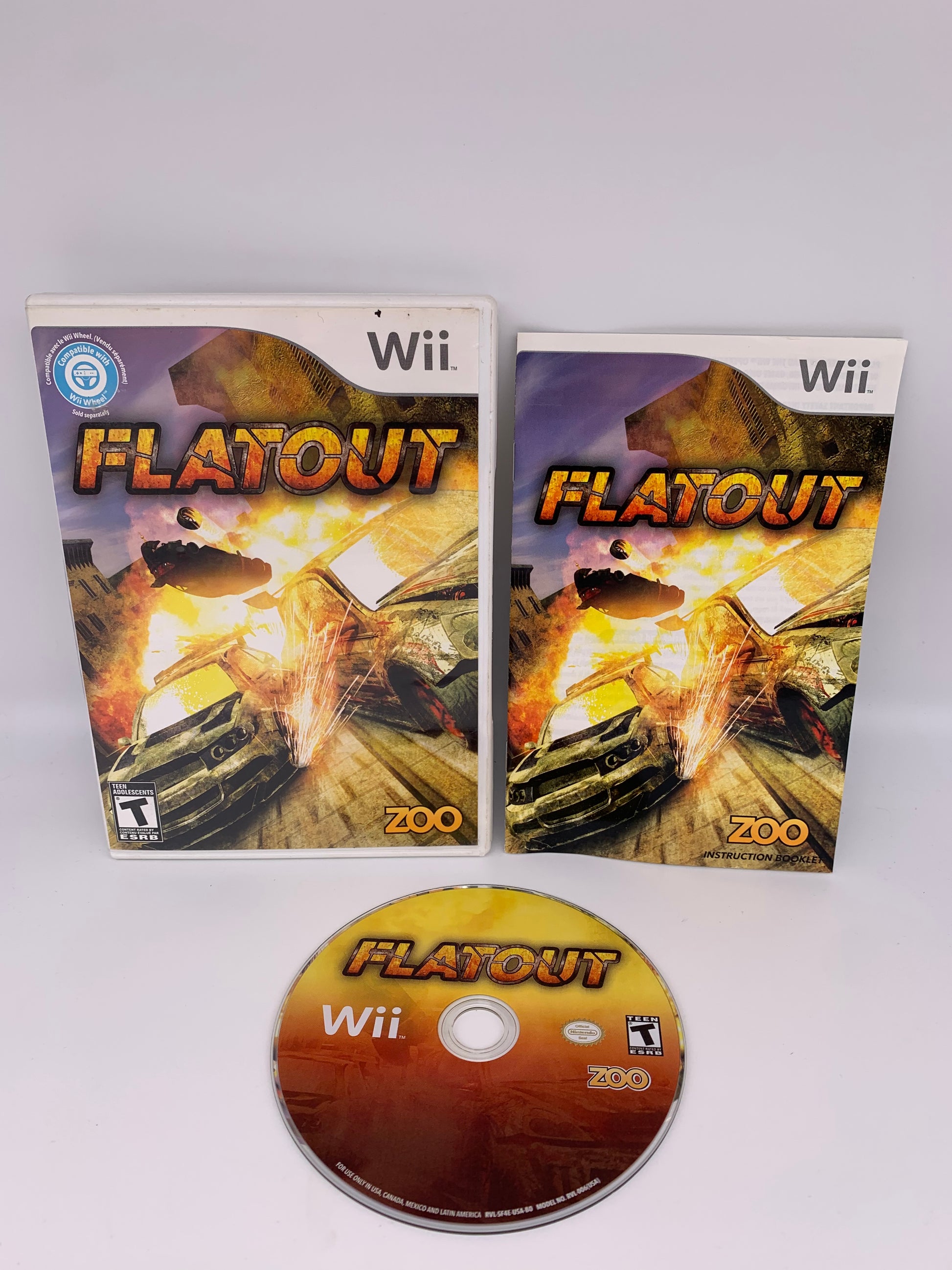 PiXEL-RETRO.COM : NINTENDO WII COMPLET CIB BOX MANUAL GAME NTSC FLATOUT