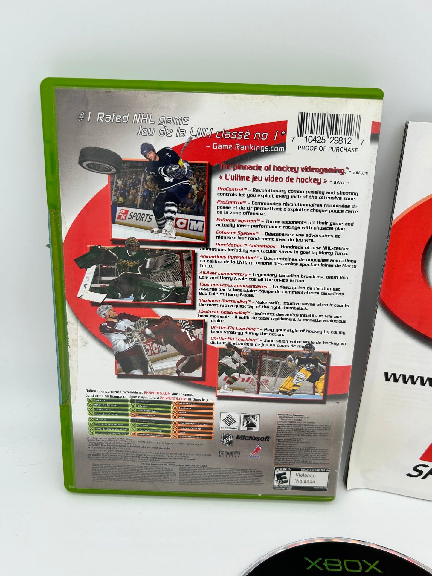 MiCROSOFT XBOX ORiGiNAL | NHL 2K6 | MATS SUNDiN MAPLE LEAFS COVER