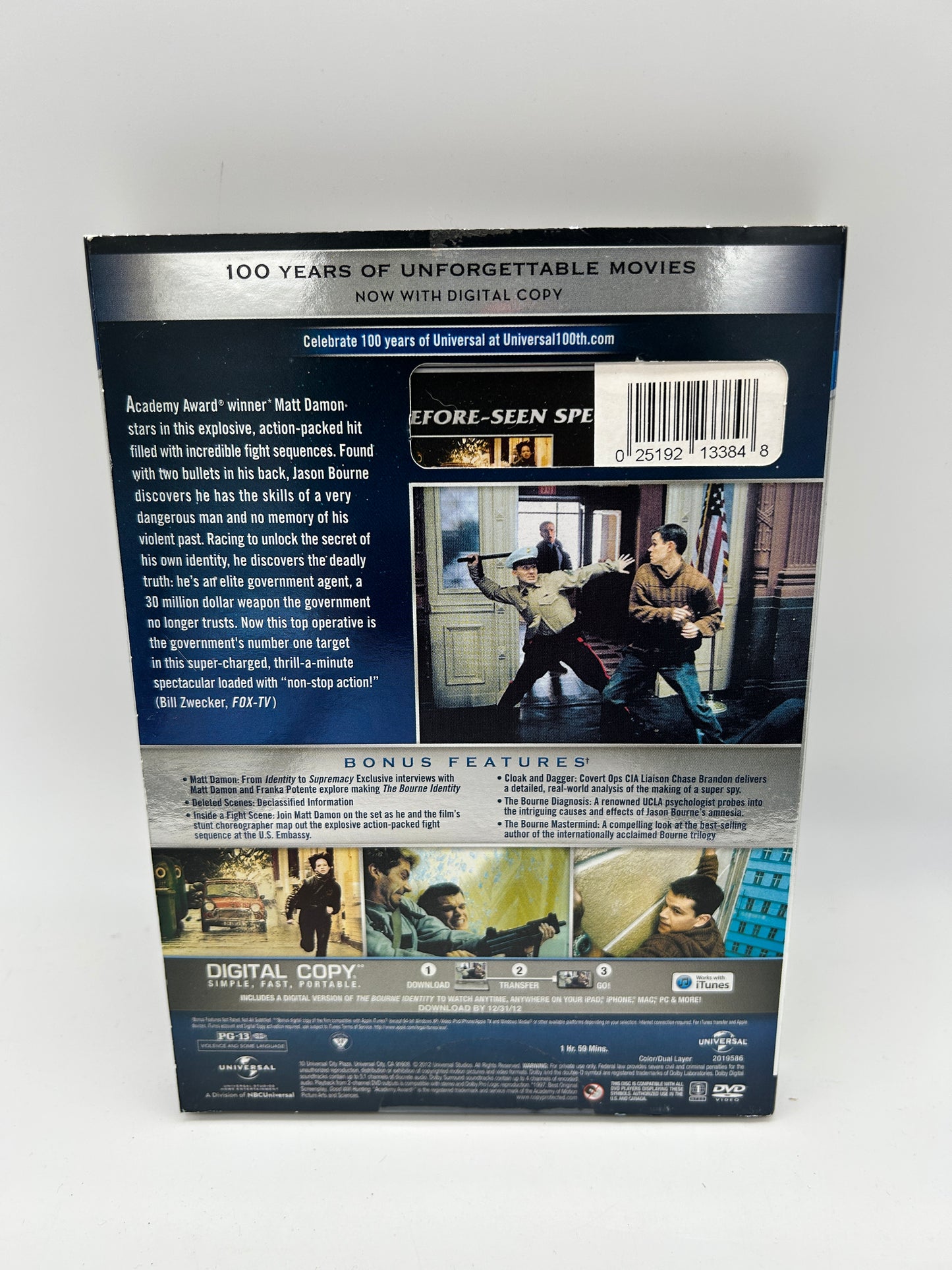 FiLM DVD | THE BOURNE iDENTiTY | UNiVERSAL 100TH ANNiVERSARY