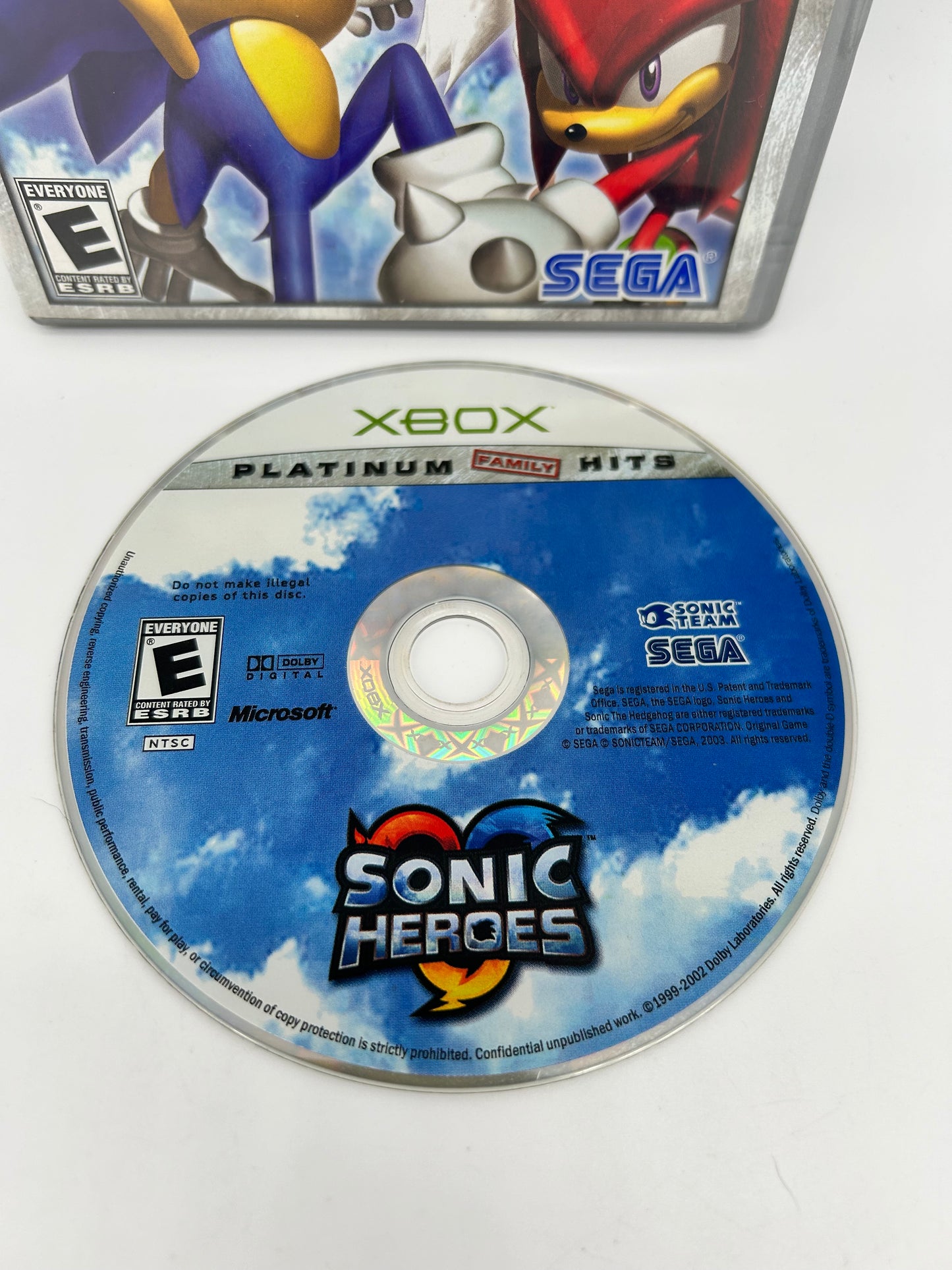 MiCROSOFT XBOX ORiGiNAL | SONiC HEROES | PLATiNUM HiTS