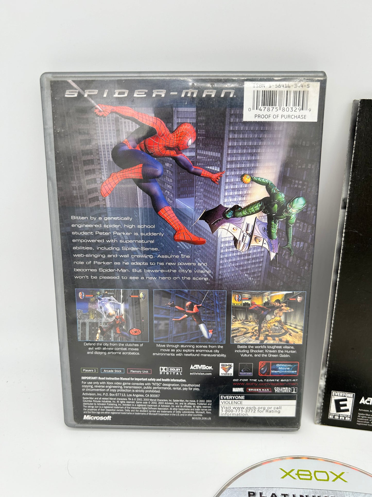 MiCROSOFT XBOX ORiGiNAL | SPiDER-MAN | PLATiNUM HiTS