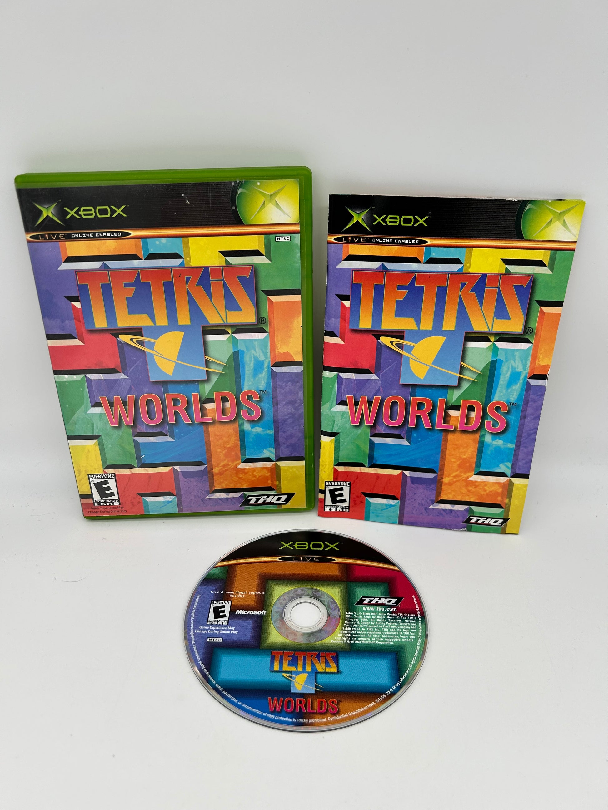 PiXEL-RETRO.COM : MICROSOFT XBOX COMPLETE CIB BOX MANUAL GAME NTSC TETRIS WORLDS