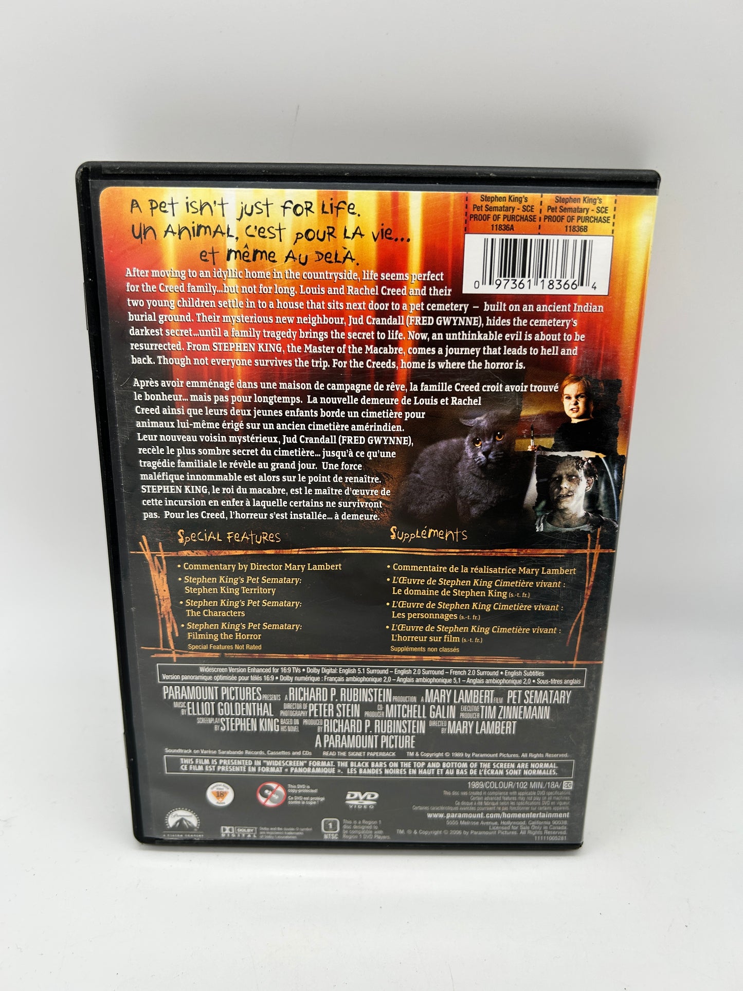 FiLM DVD | CiMETiERE ViVANT [PET SEMATARY] | SPECiAL COLLECTORS EDiTiON