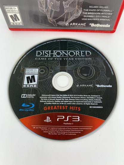 SONY PLAYSTATiON 3 [PS3] | DiSHONORED | GREATEST HiTS GAME OF THE YEAR EDiTiON