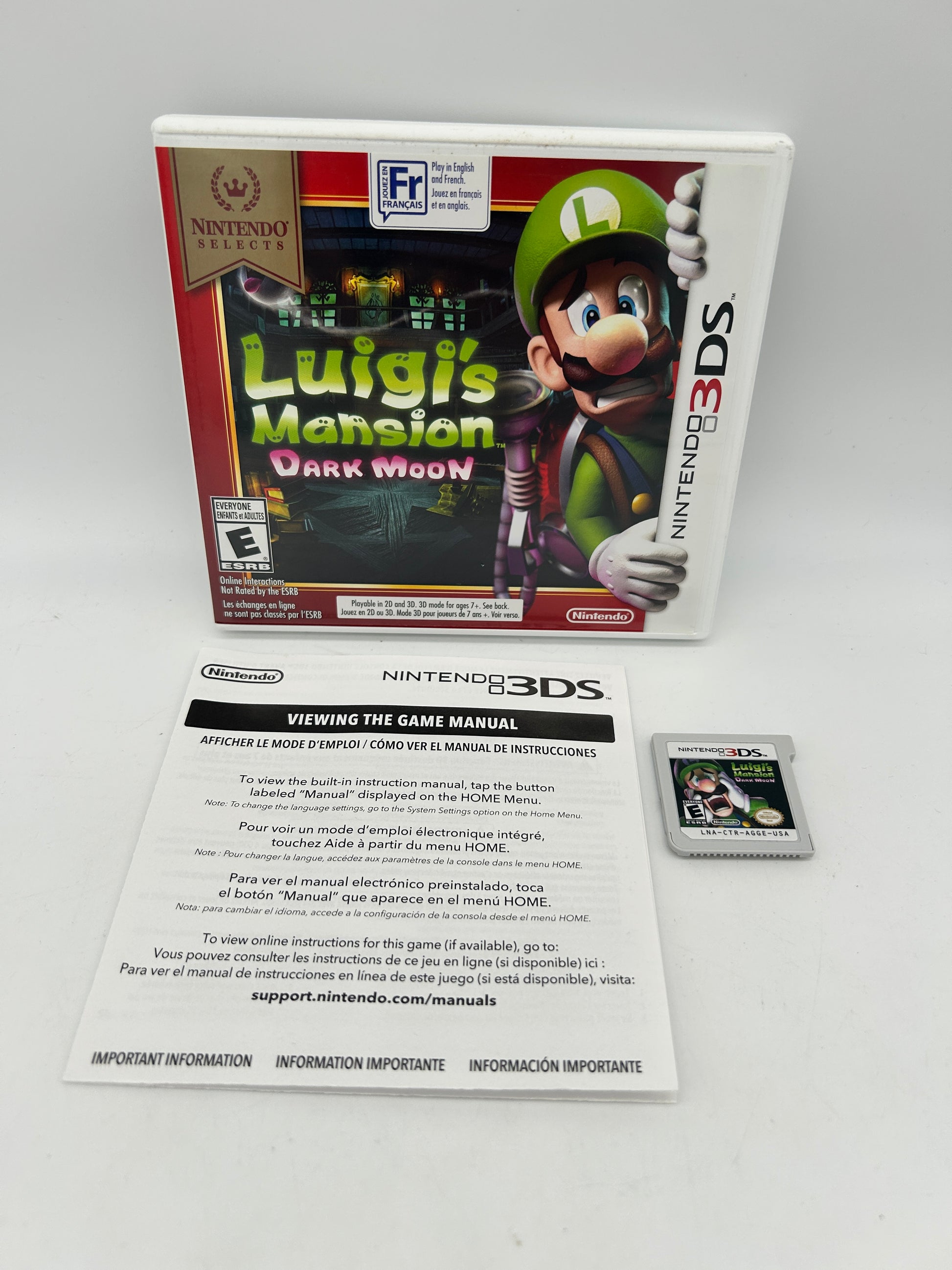PiXEL-RETRO.COM : NINTENDO 3DS (3DS) COMPLETE CIB BOX MANUAL GAME NTSC LUIGI'S MANSION DARK MOON
