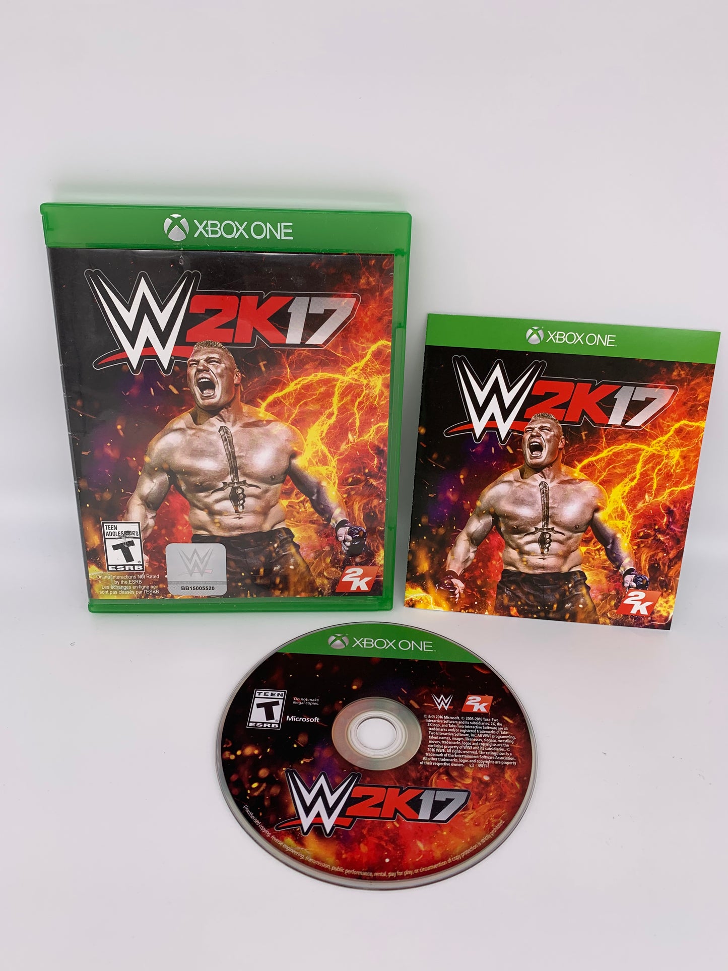 PiXEL-RETRO.COM : MICROSOFT XBOX ONE COMPLETE CIB BOX MANUAL GAME NTSC WWE 2K17