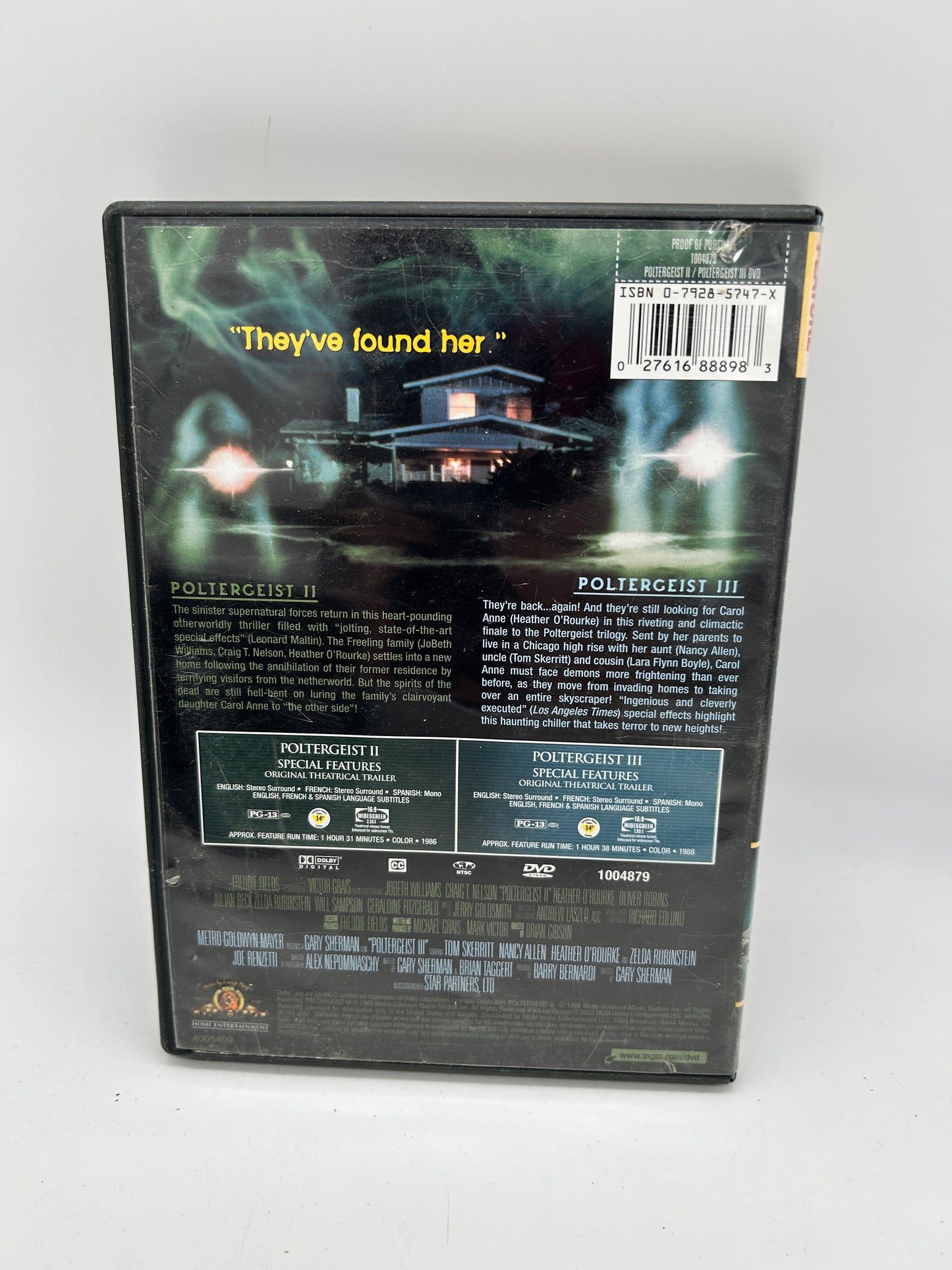 FiLM DVD | POLTERGEiST II & III | DOUBLE FEATURE