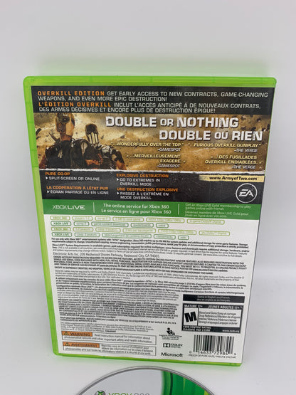 MiCROSOFT XBOX 360 | ARMY OF TWO THE DEViLS CARTEL | OVERKiLL EDiTiON