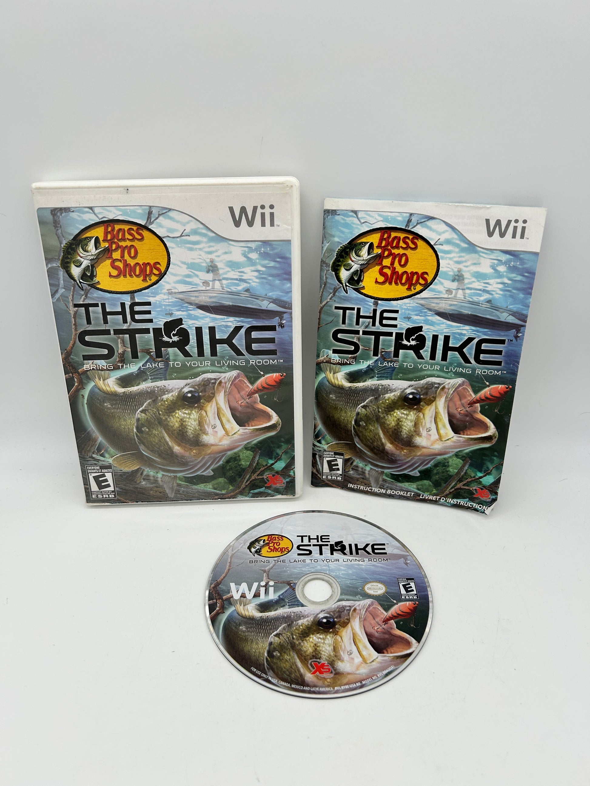 PiXEL-RETRO.COM : NINTENDO WII COMPLET CIB BOX MANUAL GAME NTSC BASS PRO SHOPS THE STRIKE