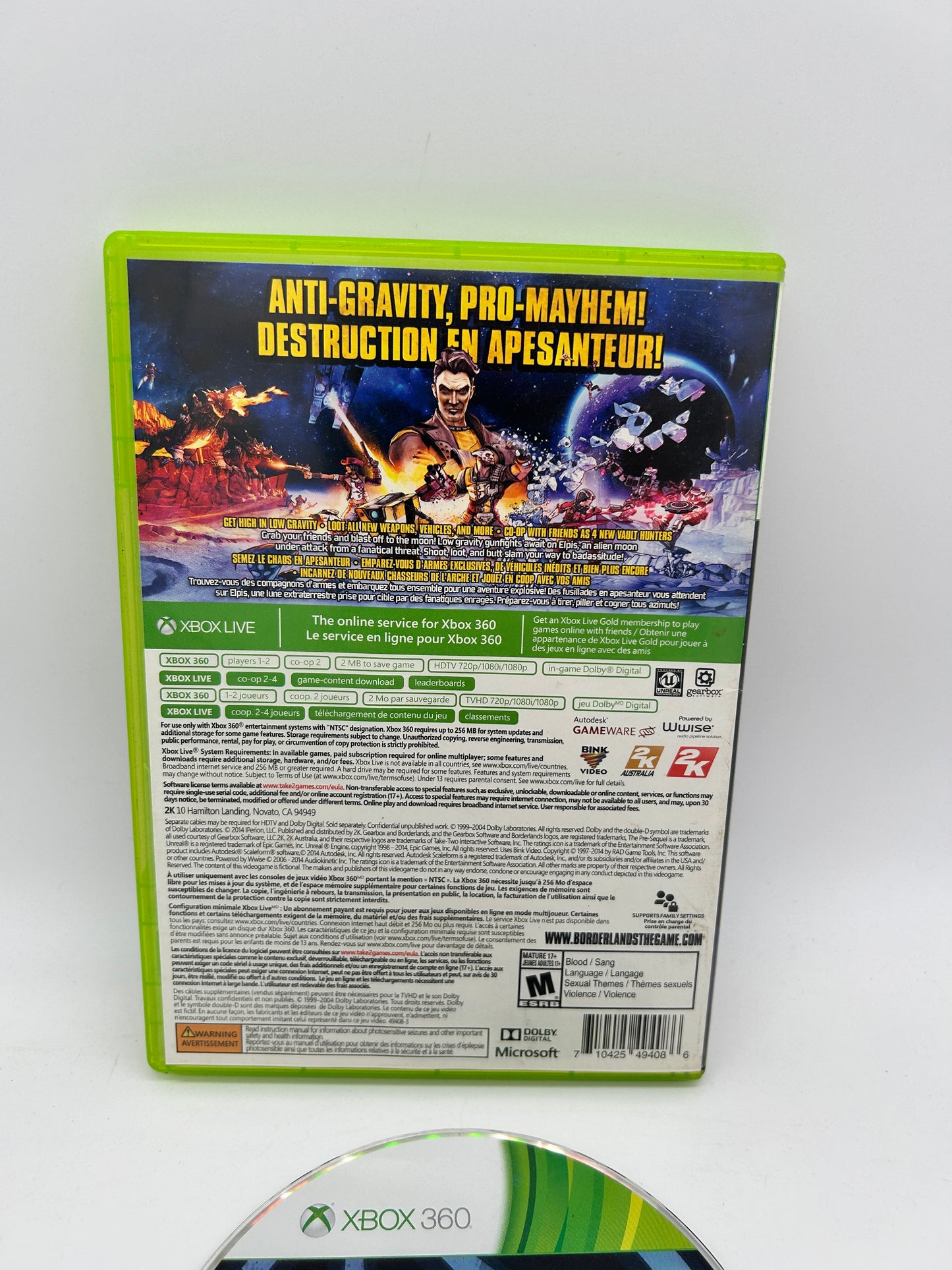 Microsoft XBOX 360 | BORDERLANDS THE PRE-SEQUEL