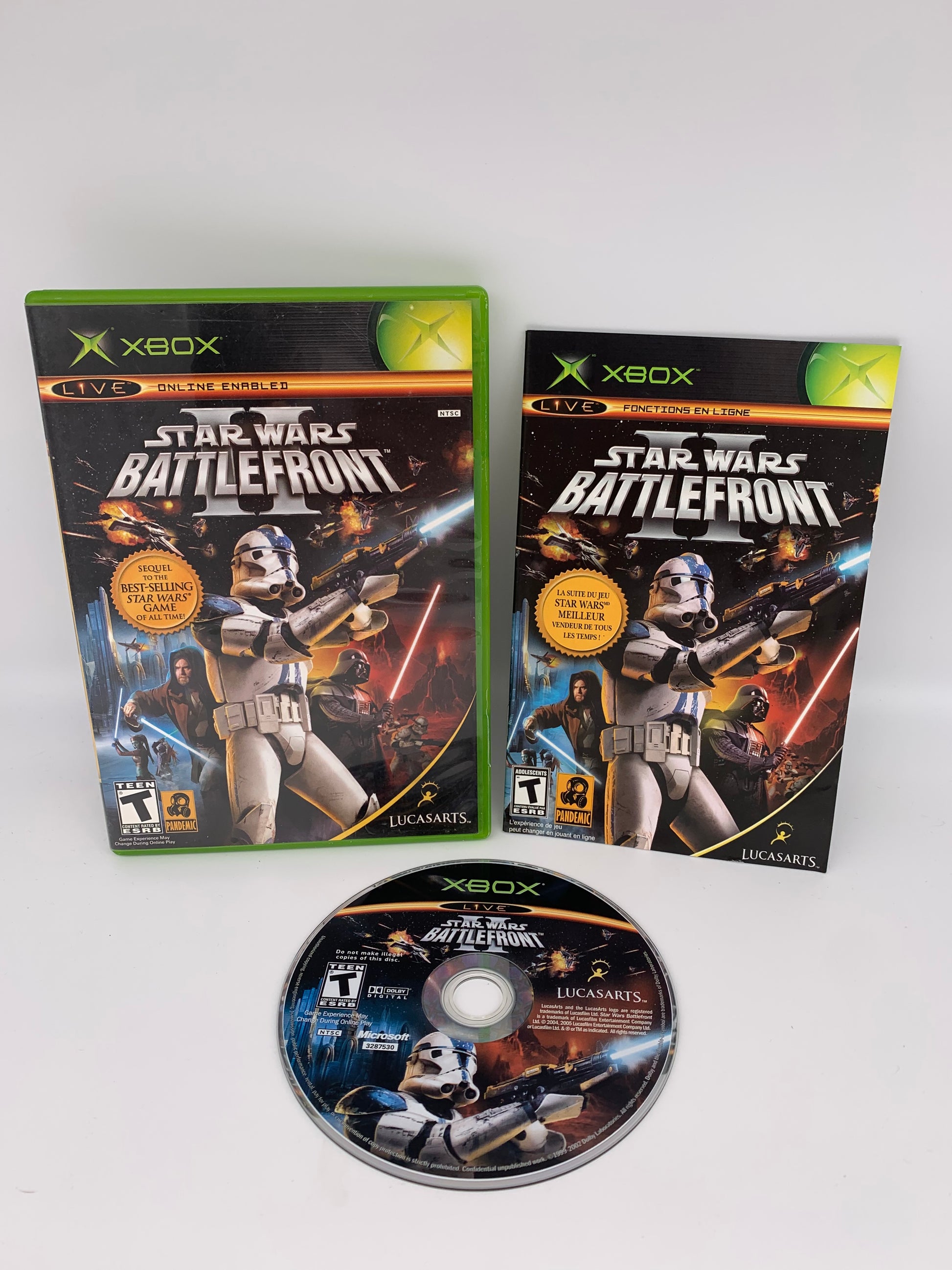 PiXEL-RETRO.COM : MICROSOFT XBOX COMPLETE CIB BOX MANUAL GAME NTSC STAR WARS BATTLEFRONT II