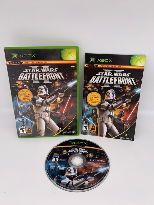 PiXEL-RETRO.COM : MICROSOFT XBOX COMPLETE CIB BOX MANUAL GAME NTSC STAR WARS BATTLEFRONT II
