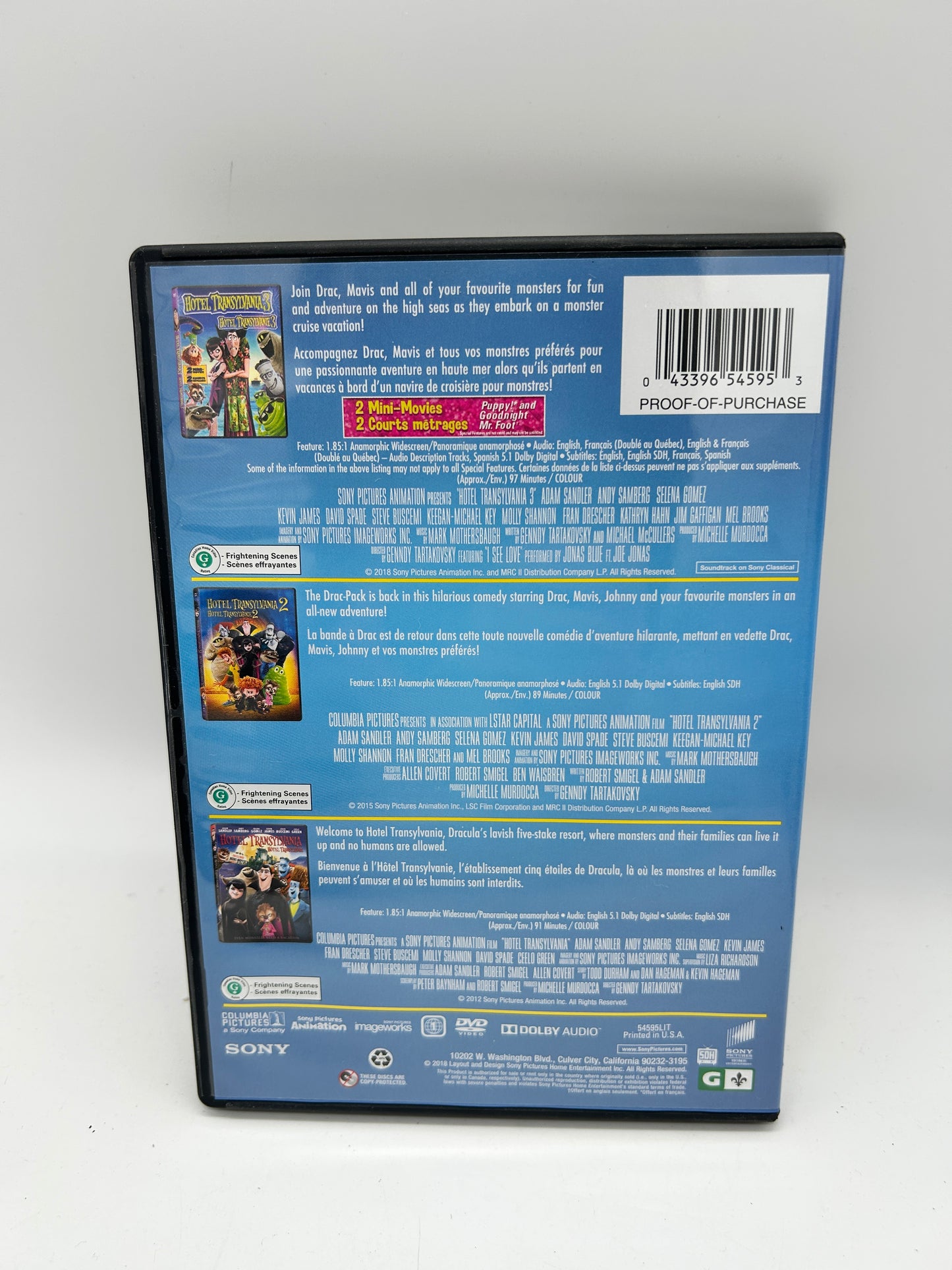 FiLM DVD | HOTEL TRANSYLVANiE 1 2 3 FiLMS [TRANSYLVANiA 3 MOViE]