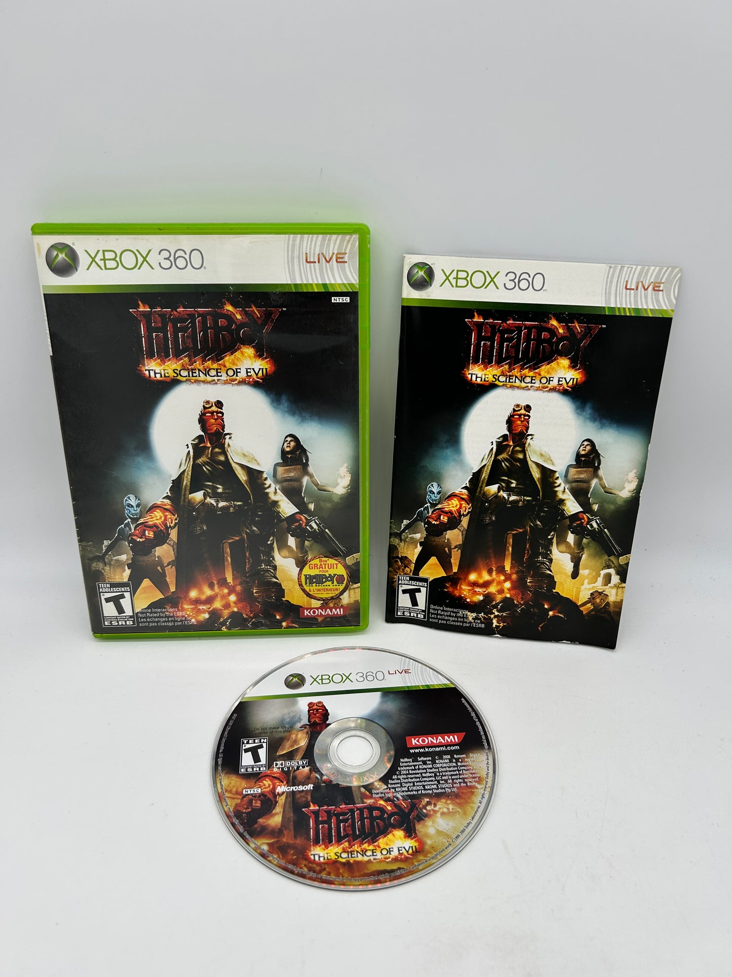 PiXEL-RETRO.COM : MICROSOFT XBOX 360 COMPLETE CIB BOX MANUAL GAME NTSC HELLBOY THE SCIENCE OF EVIL