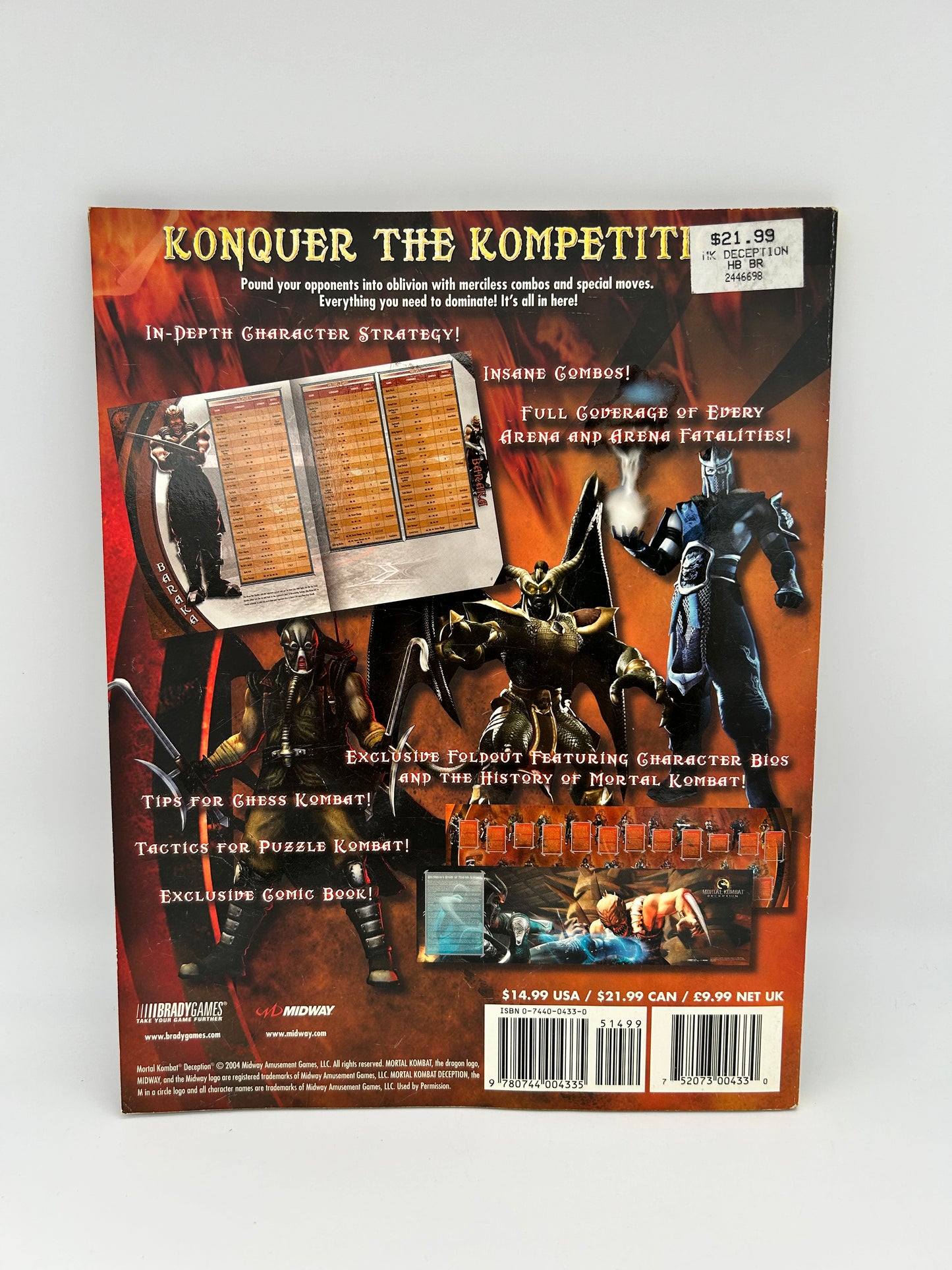 MORTAL KOMBAT DECEPTiON STRATEGY GUiDE BRADYGAMES