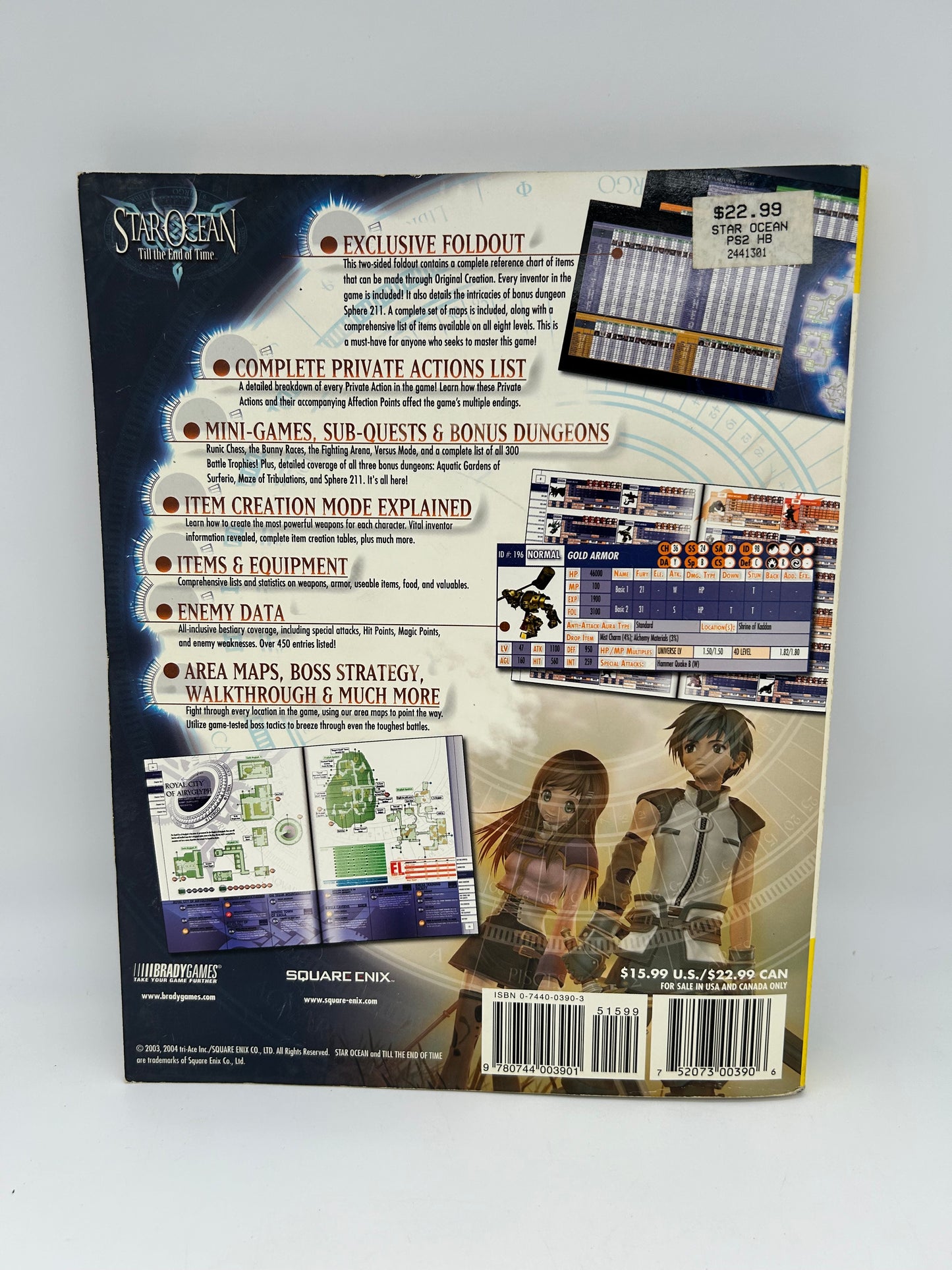 STAR OCEAN TiLL THE END OF TiME STRATEGY GUiDE BRADYGAME