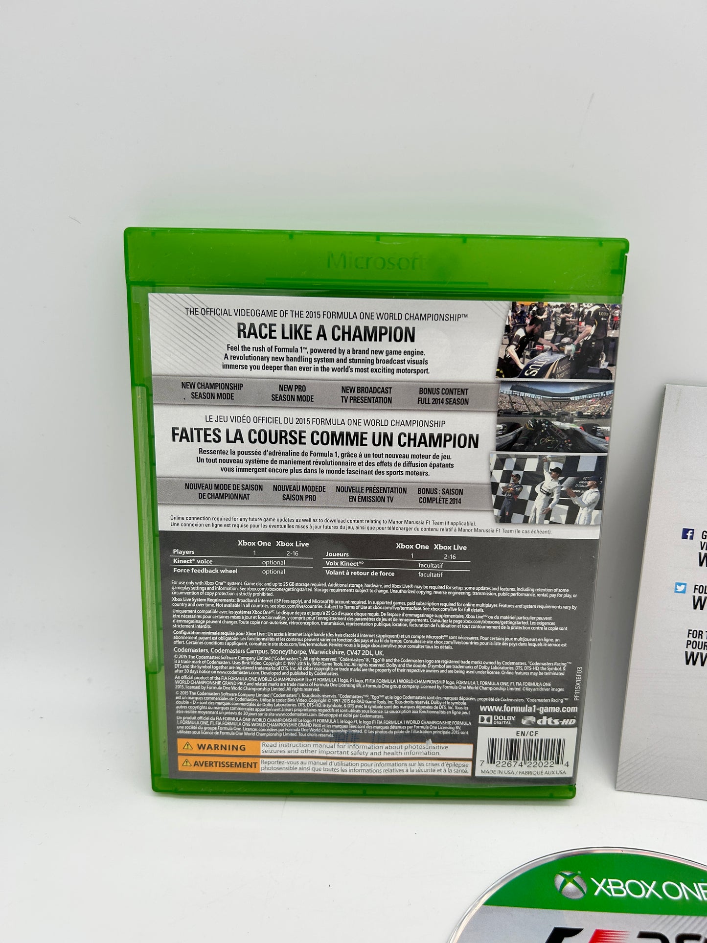 Microsoft XBOX ONE | F1 2015 FORMULA 1