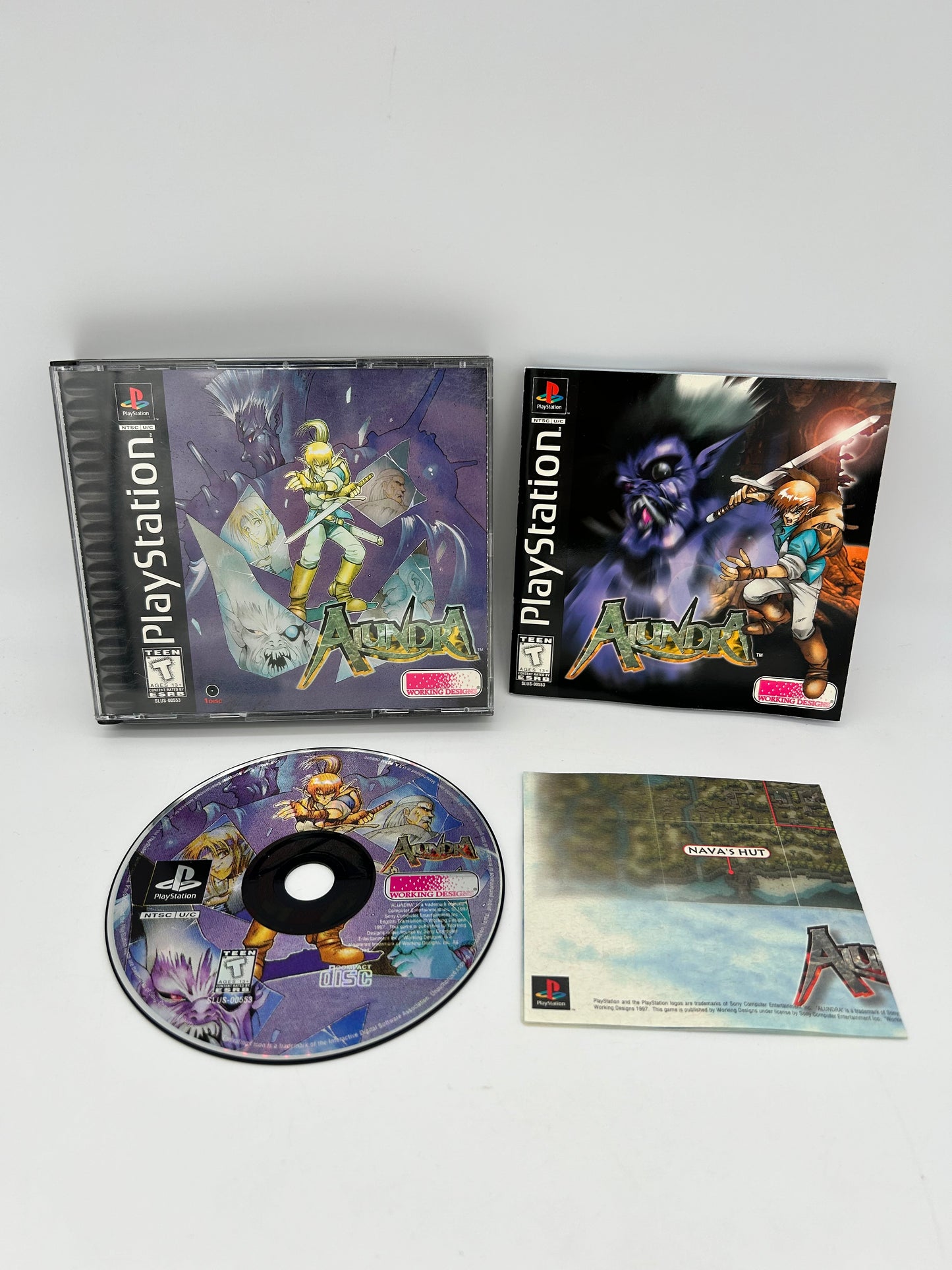 PiXEL-RETRO.COM : SONY PLAYSTATION (PS1) COMPLETE CIB BOX MANUAL GAME NTSC ALUNDRA