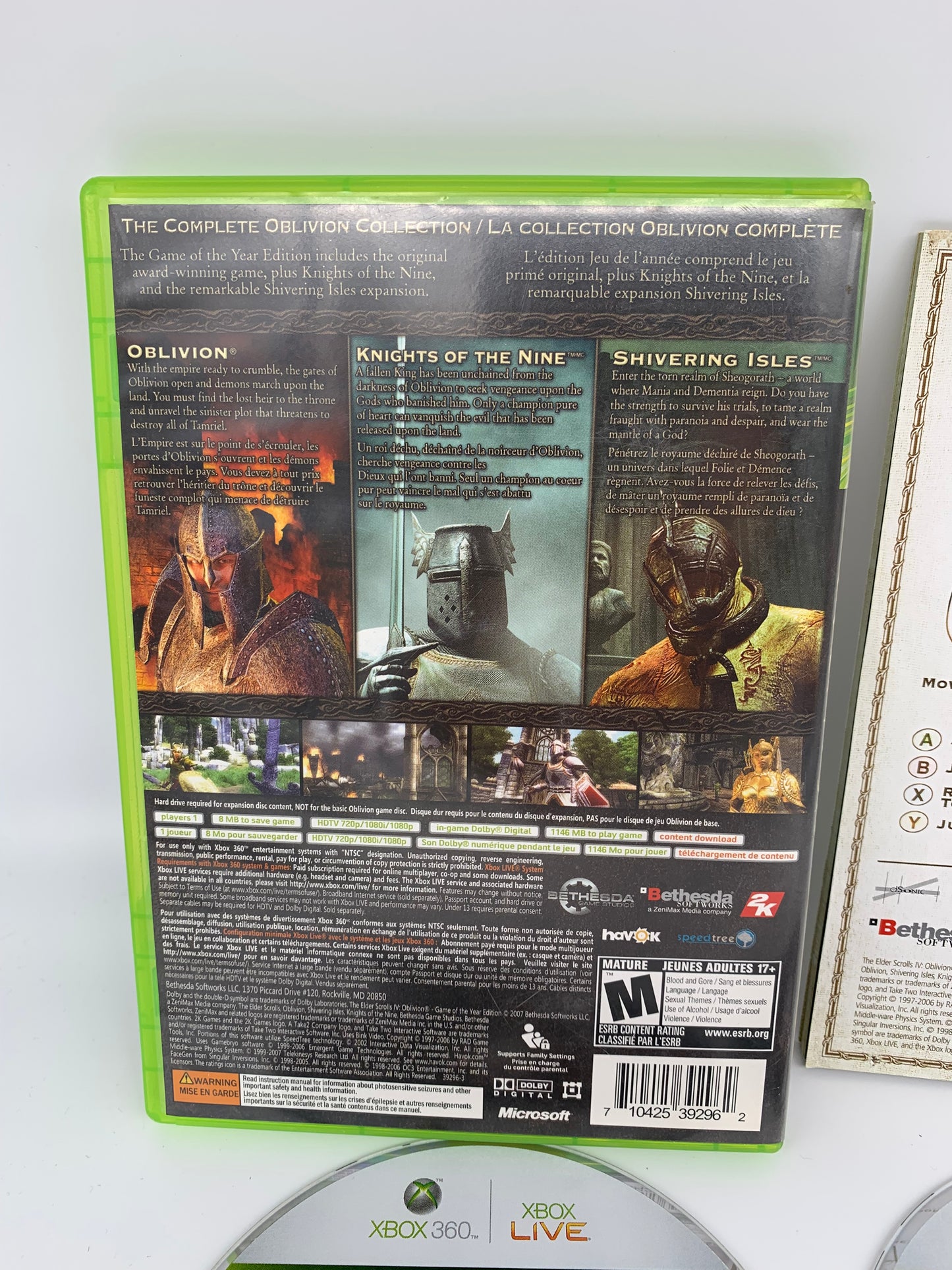 MiCROSOFT XBOX 360 | THE ELDER SCROLLS IV OBLiViON | GAME OF THE YEAR EDiTiON