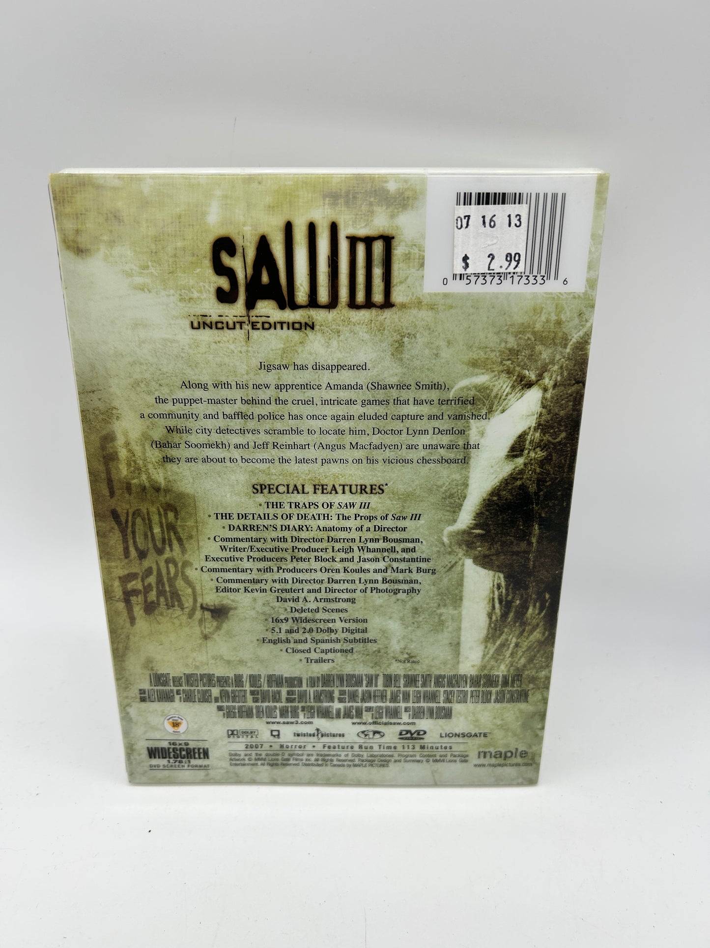 FiLM DVD | SAW III UNCUT EDiTiON