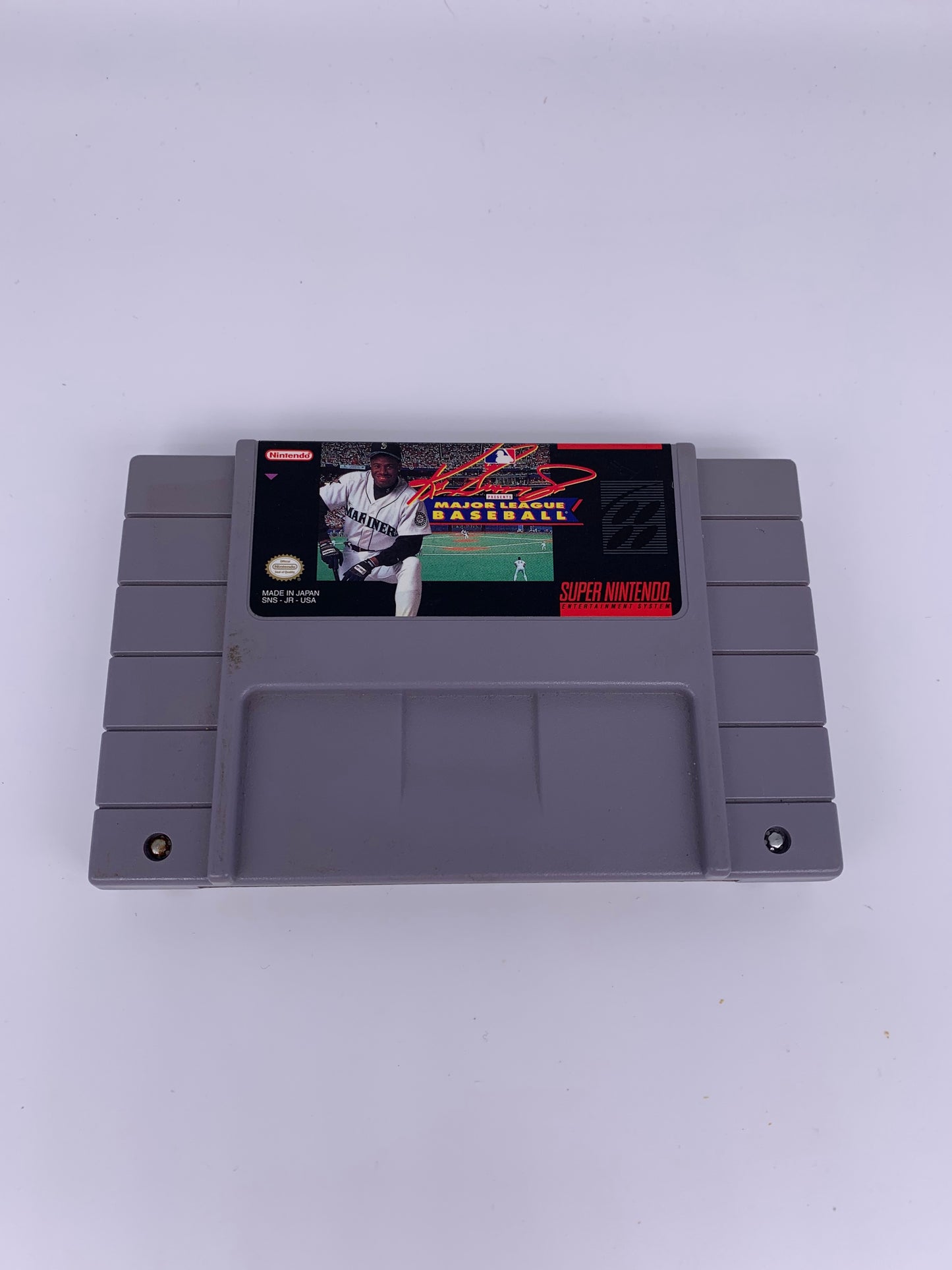PiXEL-RETRO.COM : SUPER NINTENDO NES (SNES) GAME NTSC KEN GRIFFEY JR. PRESENTS MAJOR LEAGUE BASEBALL