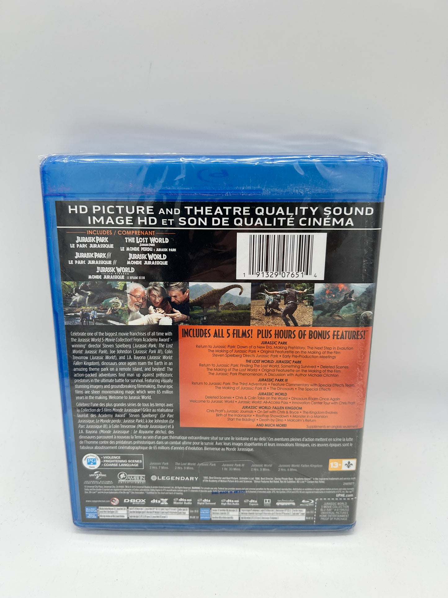 FiLM BLU-RAY | MONDE JURASSiC COLLECTiON DE 5 FiLMS [WORLD 5 MOVIE]