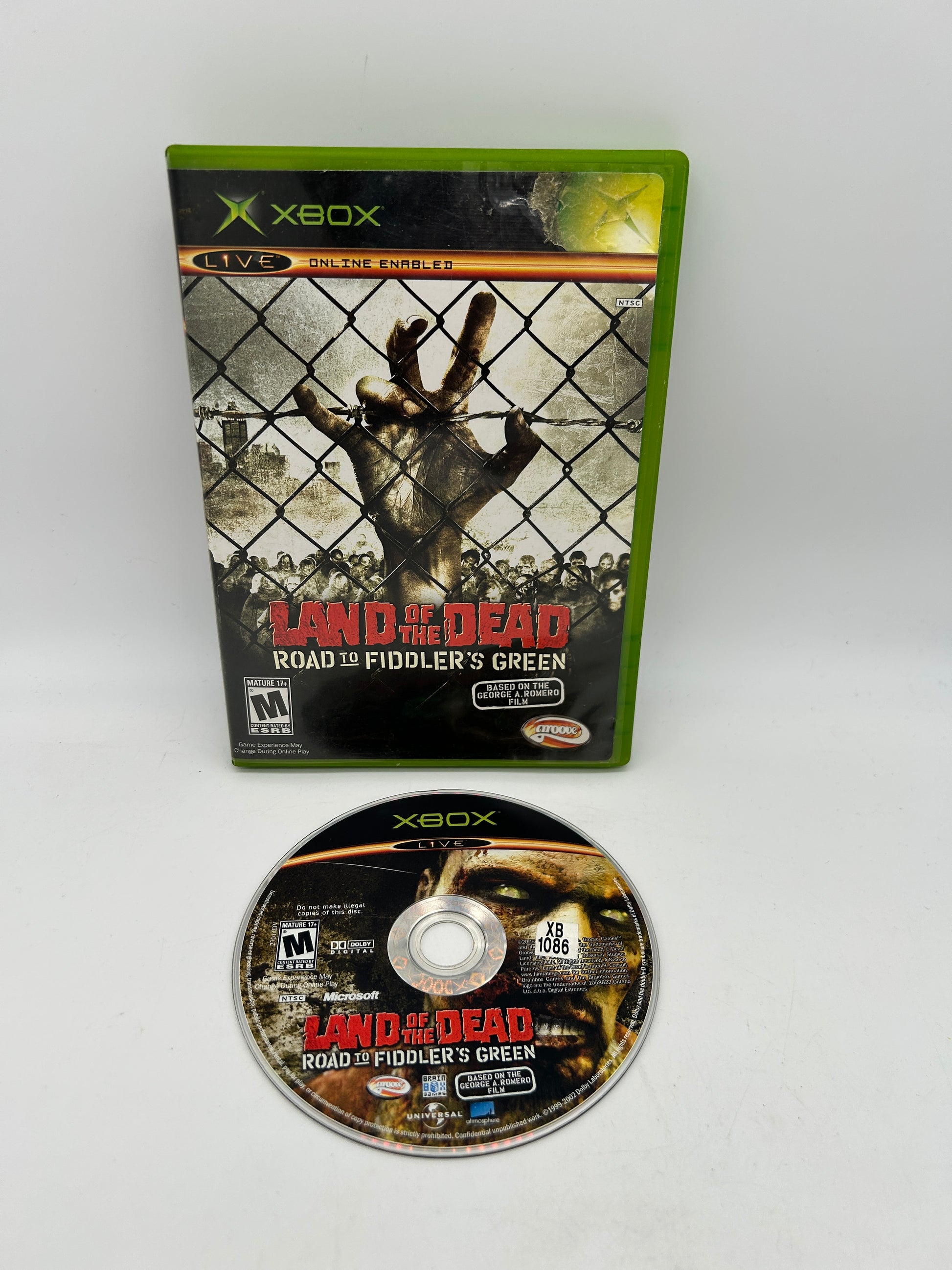 PiXEL-RETRO.COM : MICROSOFT XBOX COMPLETE CIB BOX MANUAL GAME NTSC LAND OF THE DEAD ROAD TO FIDDLER'S GREEN