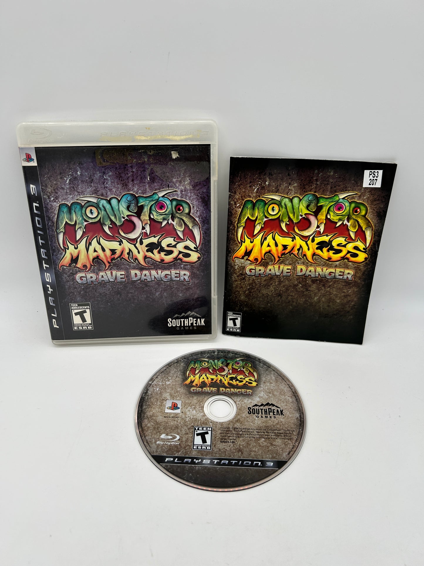 PiXEL-RETRO.COM : SONY PLAYSTATION 3 (PS3) COMPLET CIB BOX MANUAL GAME NTSC MONSTER MADNESS GRAVE DANGER