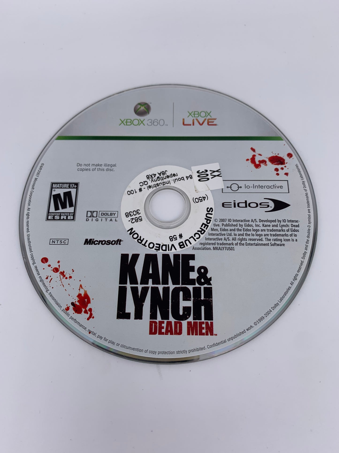 PiXEL-RETRO.COM : MICROSOFT XBOX 360 COMPLETE CIB BOX MANUAL GAME NTSC KANE & LYNCH DEAD MEN