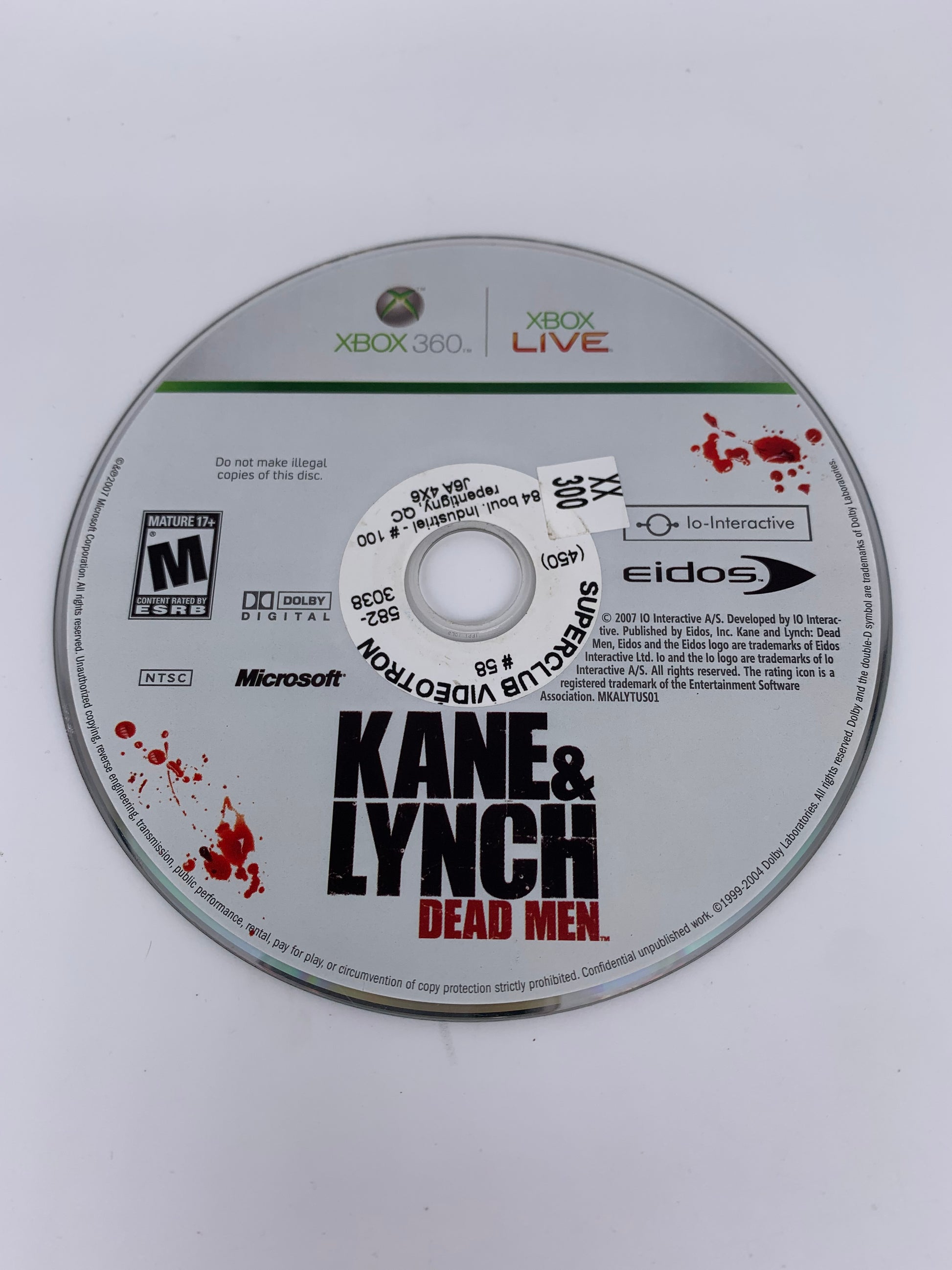 PiXEL-RETRO.COM : MICROSOFT XBOX 360 COMPLETE CIB BOX MANUAL GAME NTSC KANE & LYNCH DEAD MEN