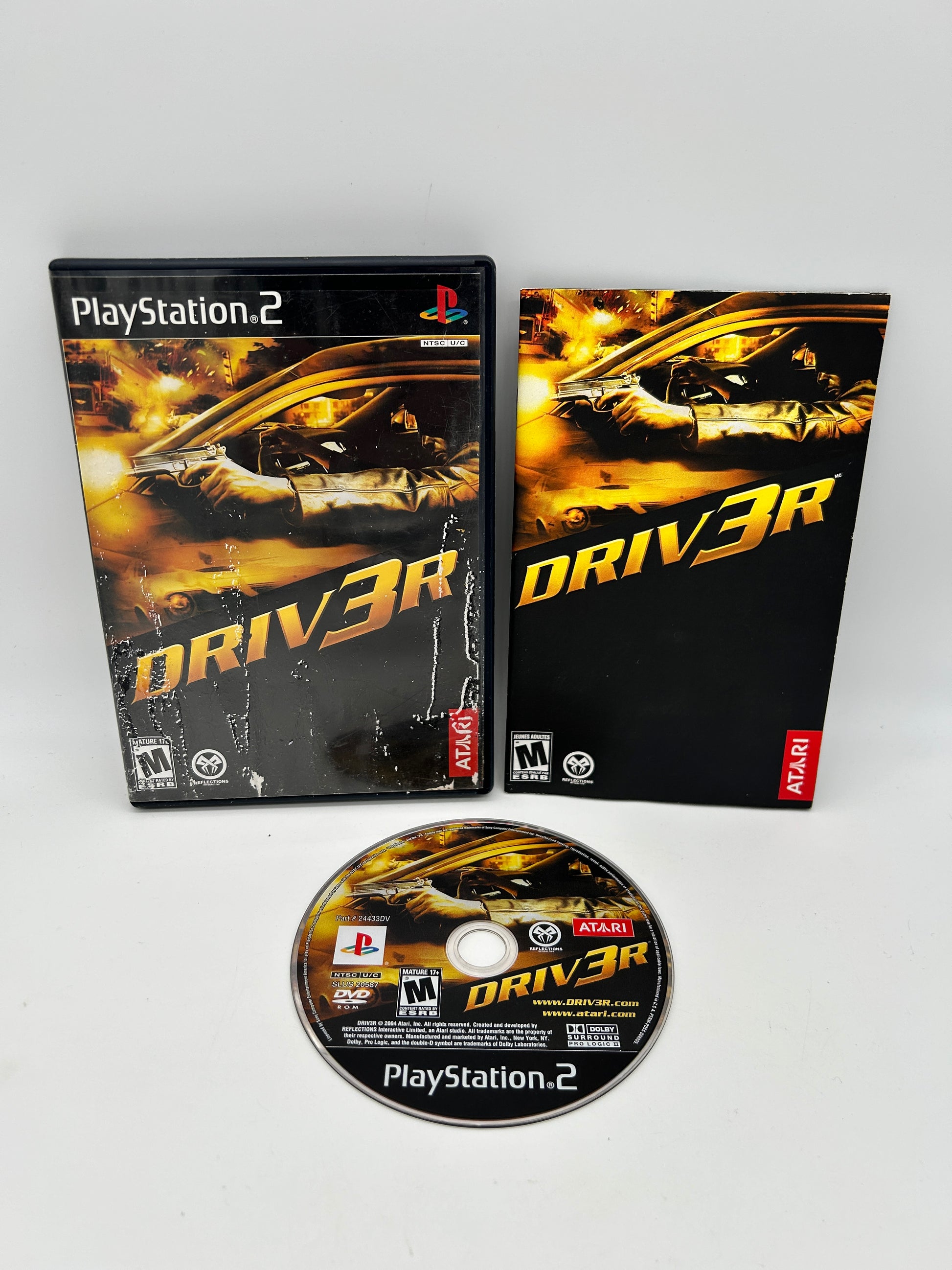 PiXEL-RETRO.COM : SONY PLAYSTATION 2 (PS2) COMPLET CIB BOX MANUAL GAME NTSC DRIV3R DRIVER 3