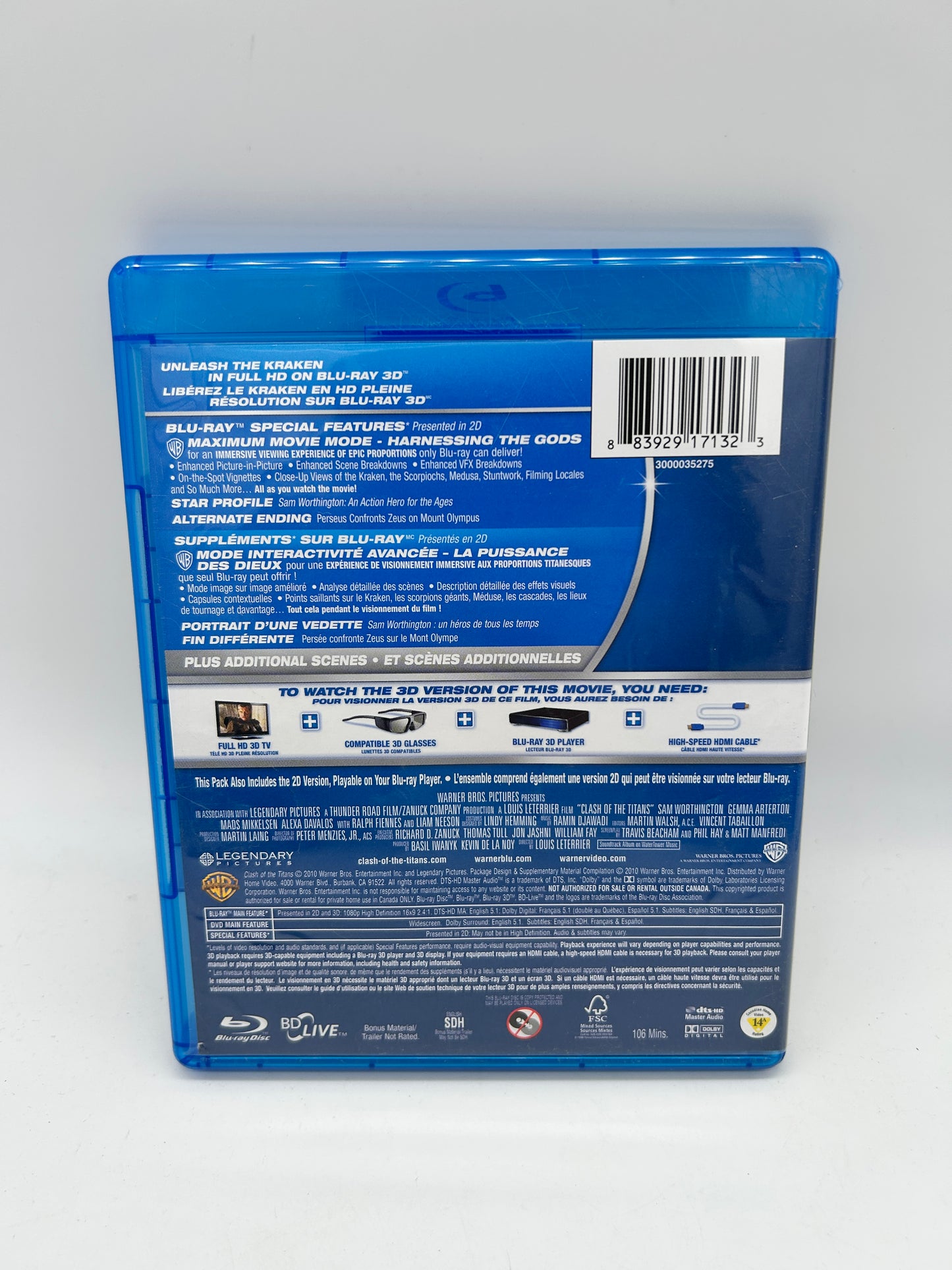 Movie BLU-RAY 3D + BLURAY | CLASH OF THE TiTANS [CLASH OF THE]