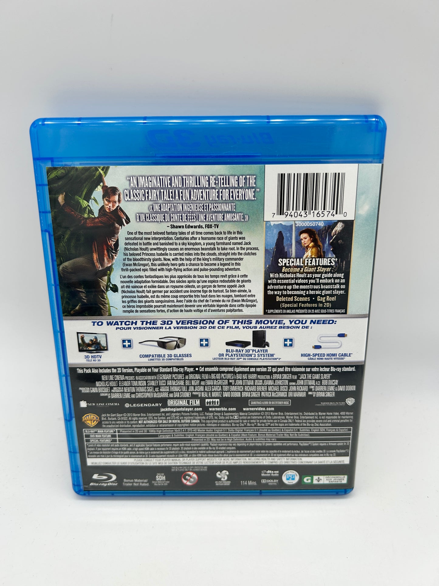 FiLM BLU-RAY 3D + BLURAY + DVD | JACK THE GIANT SLAYER