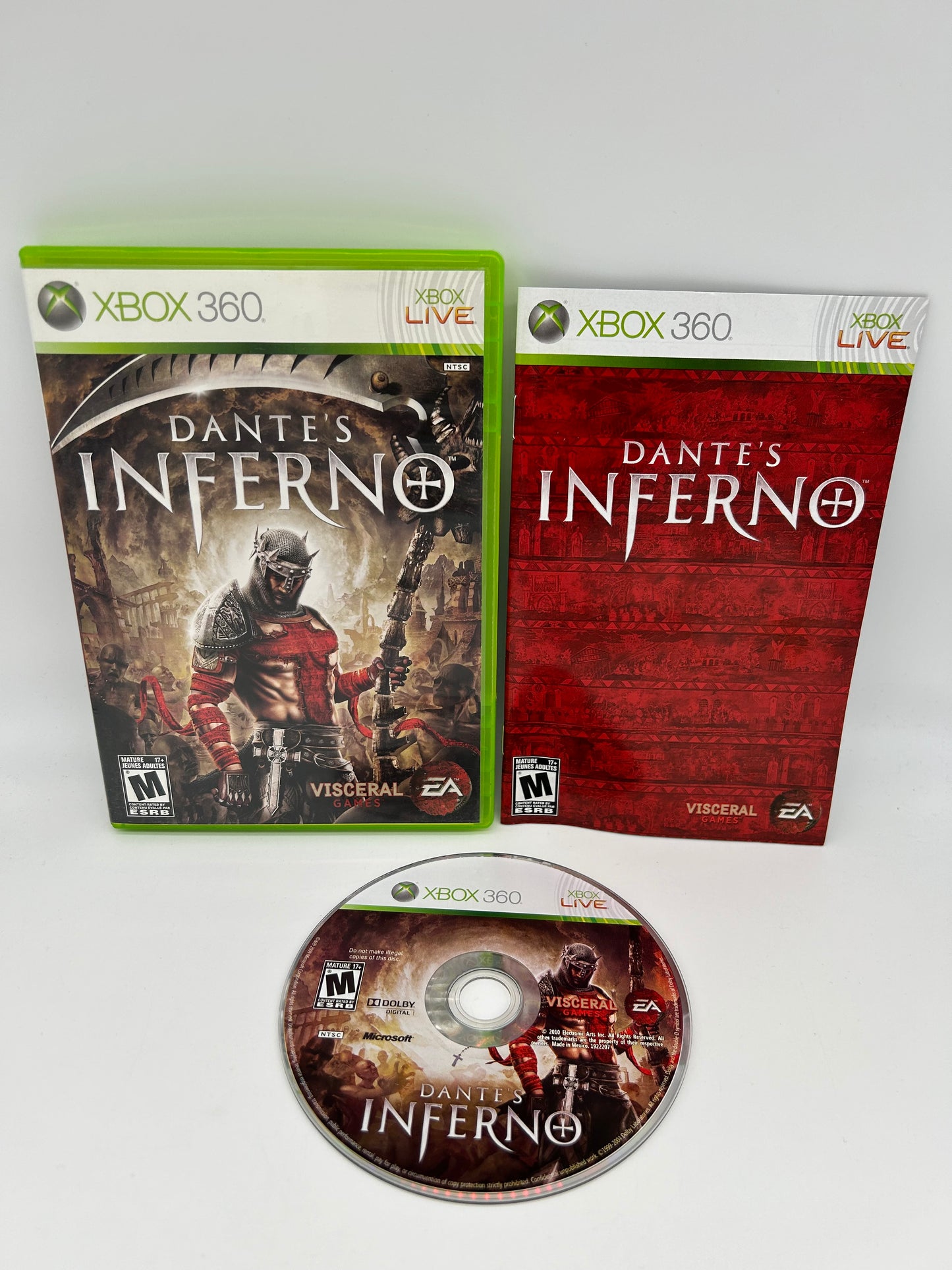 PiXEL-RETRO.COM : MICROSOFT XBOX 360 COMPLETE CIB BOX MANUAL GAME NTSC DANTE'S INFERNO