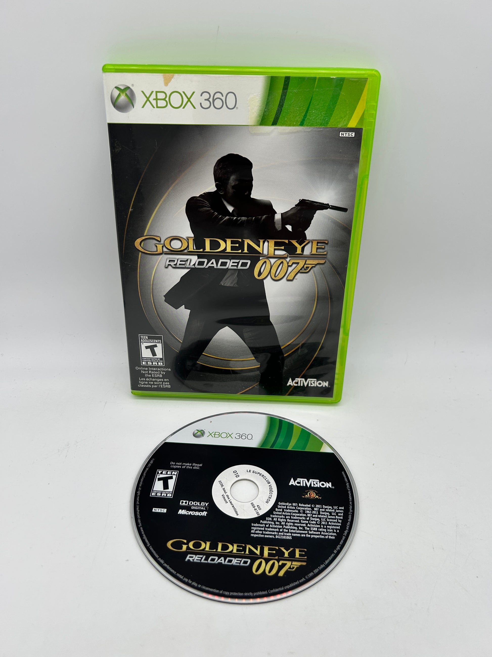 PiXEL-RETRO.COM : MICROSOFT XBOX 360 COMPLETE CIB BOX MANUAL GAME NTSC 007 GOLDENEYE RELOADED