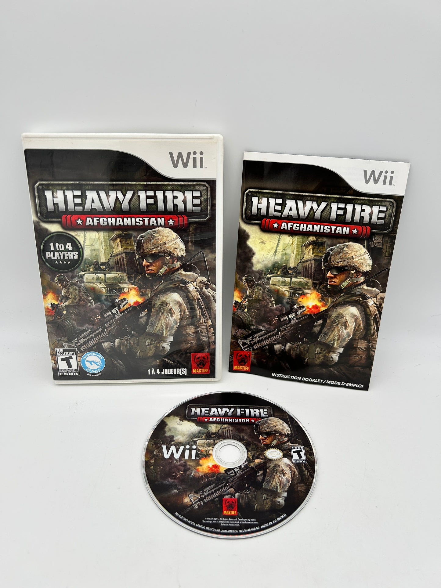 PiXEL-RETRO.COM : NINTENDO WII COMPLET CIB BOX MANUAL GAME NTSC HEAVY FIRE AFGHANISTAN