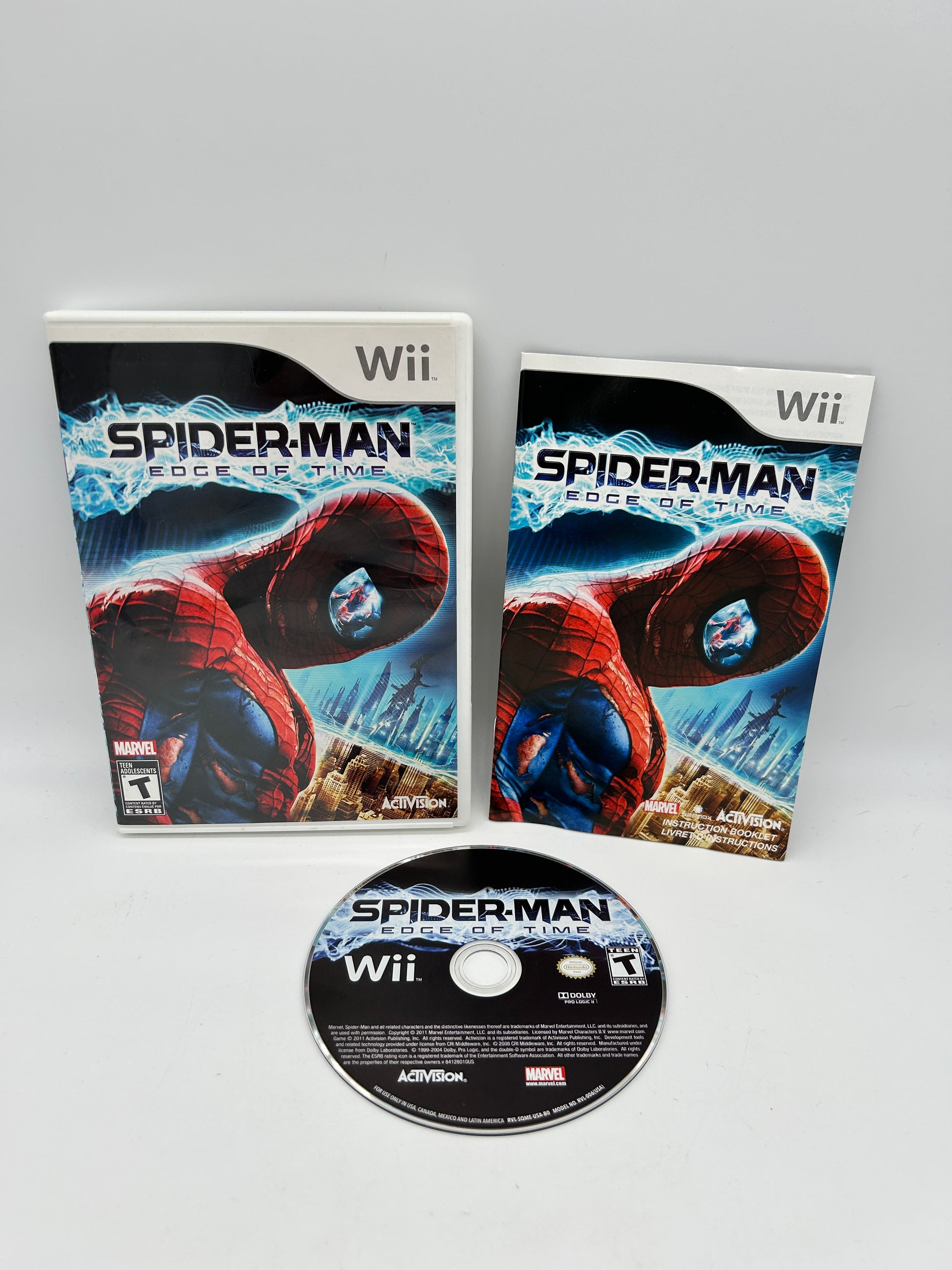 PiXEL-RETRO.COM : NINTENDO WII COMPLET CIB BOX MANUAL GAME NTSC SPIDER-MAN EDGE OF TIME