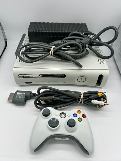 PiXEL-RETRO.COM : MICROSOFT XBOX 360 SYSTEM CONSOLE, CONTROLLER, POWER SUPPLY NTSC WHITE PRO 20GB