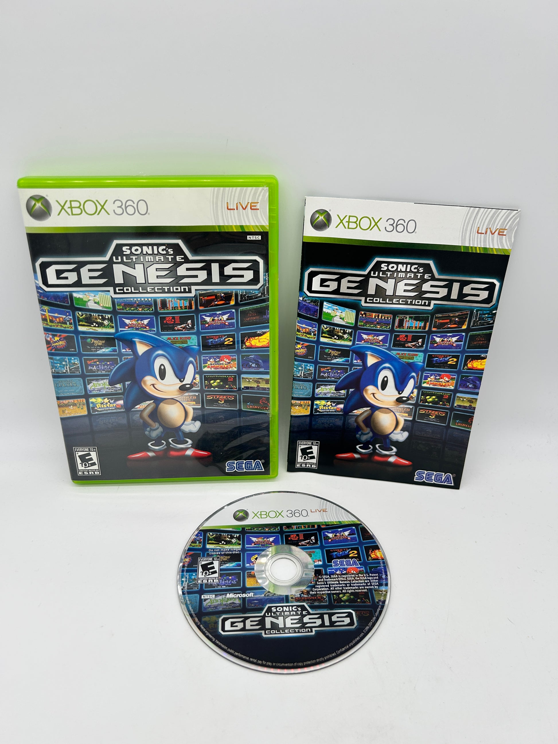 PiXEL-RETRO.COM : MICROSOFT XBOX 360 COMPLETE CIB BOX MANUAL GAME NTSC SONIC'S ULTIMATE GENESIS COLLECTION