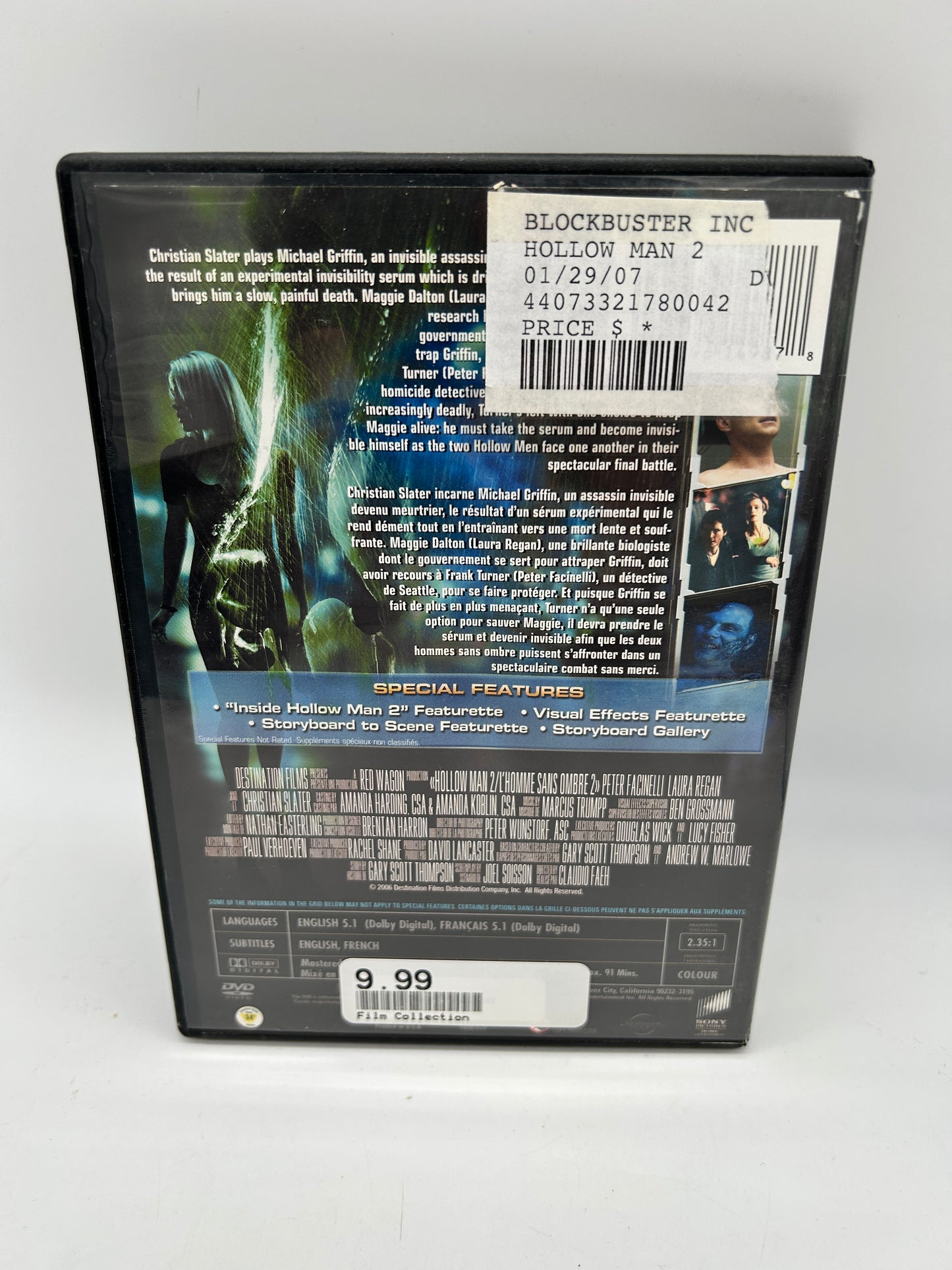 FiLM DVD | L'HOMME SANS OMBRE 2 [HOLLOW MAN]