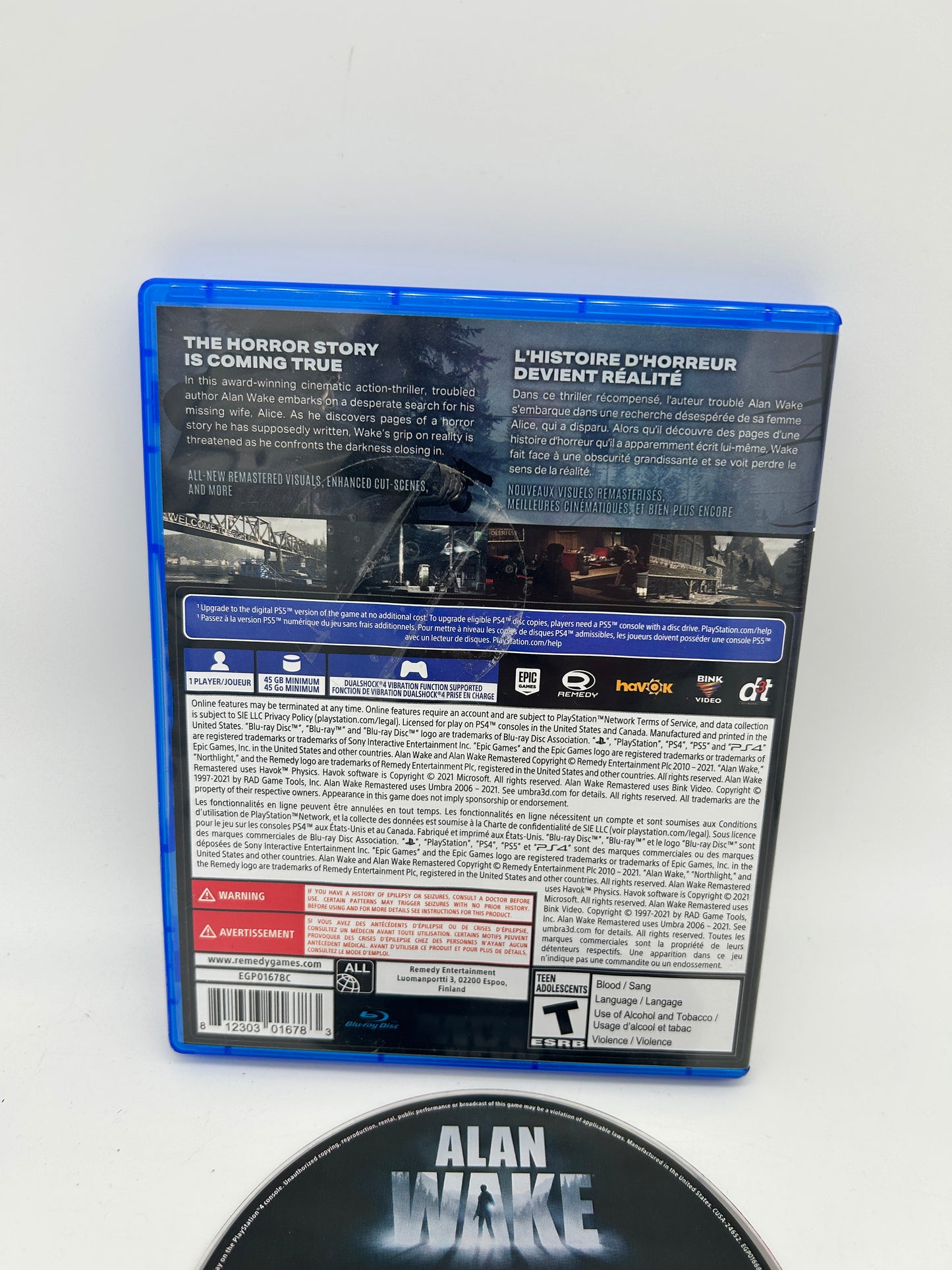 SONY PLAYSTATiON 4 [PS4] | ALAN WAKE REMASTERED