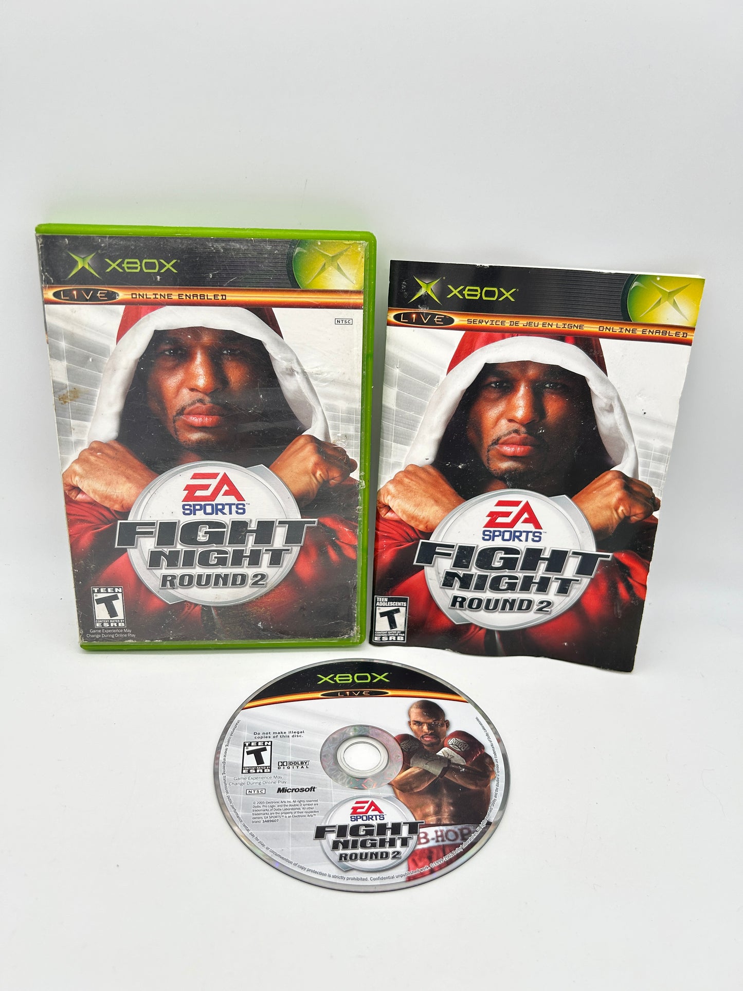 PiXEL-RETRO.COM : MICROSOFT XBOX COMPLETE CIB BOX MANUAL GAME NTSC FIGHT NIGHT ROUND 2