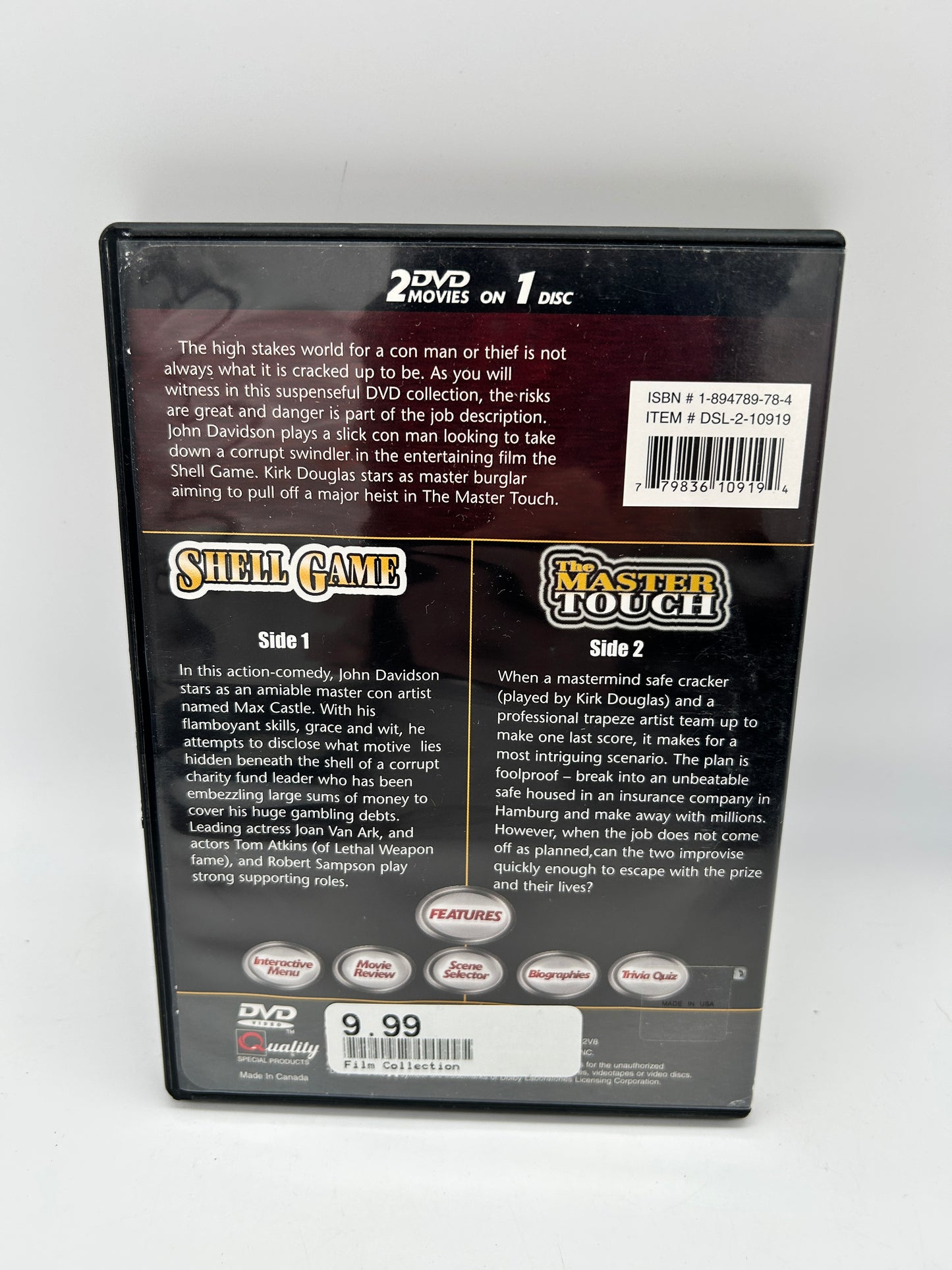 FiLM DVD | SHELL GAME THE MASTER TOUCH | 2 DVD MOViES