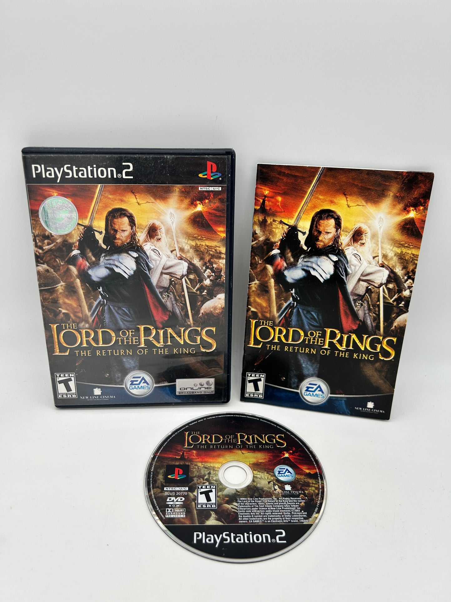 PiXEL-RETRO.COM : SONY PLAYSTATION 2 (PS2) COMPLET CIB BOX MANUAL GAME NTSC THE LORD OF THE RINGS THE RETURN OF THE KING