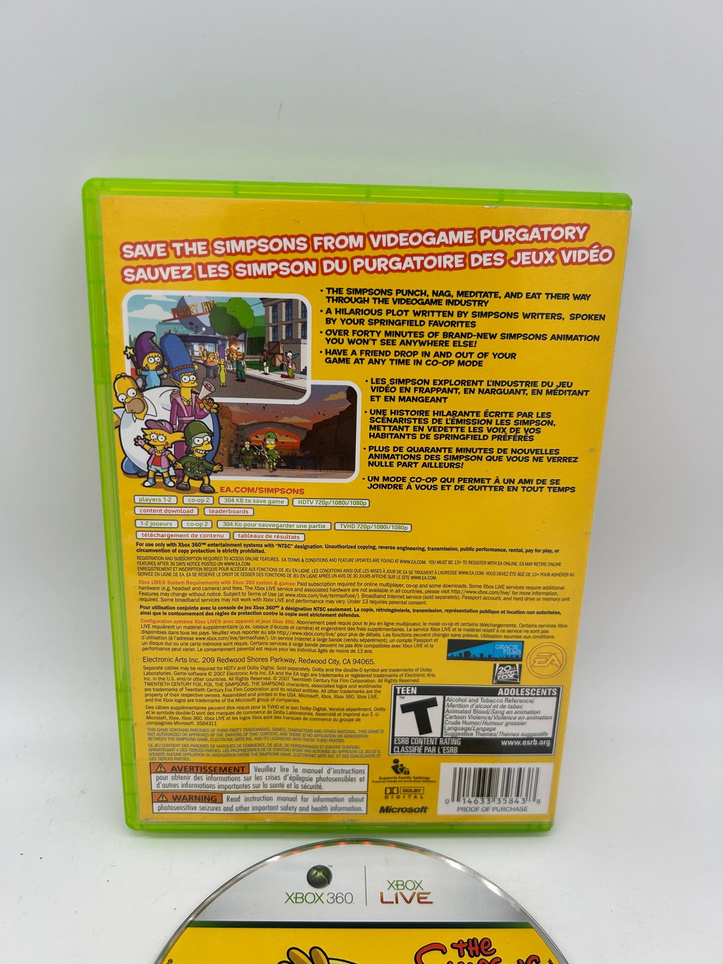 MiCROSOFT XBOX 360 | THE SiMPSONS GAME